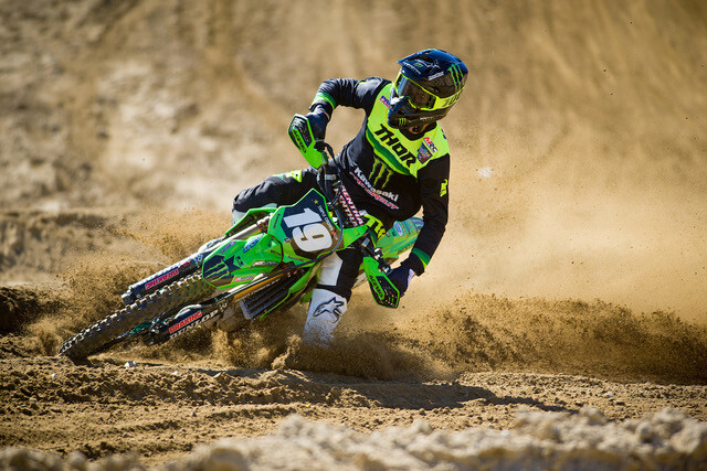 Monster Energy Kawasaki's Marshal Weltin MX2 (250).