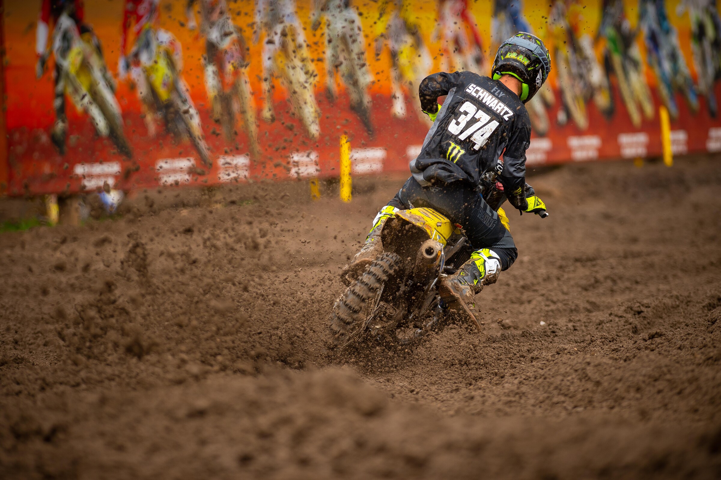 Dilan Schwartz aboard his BarX Suzuki RM-Z250.