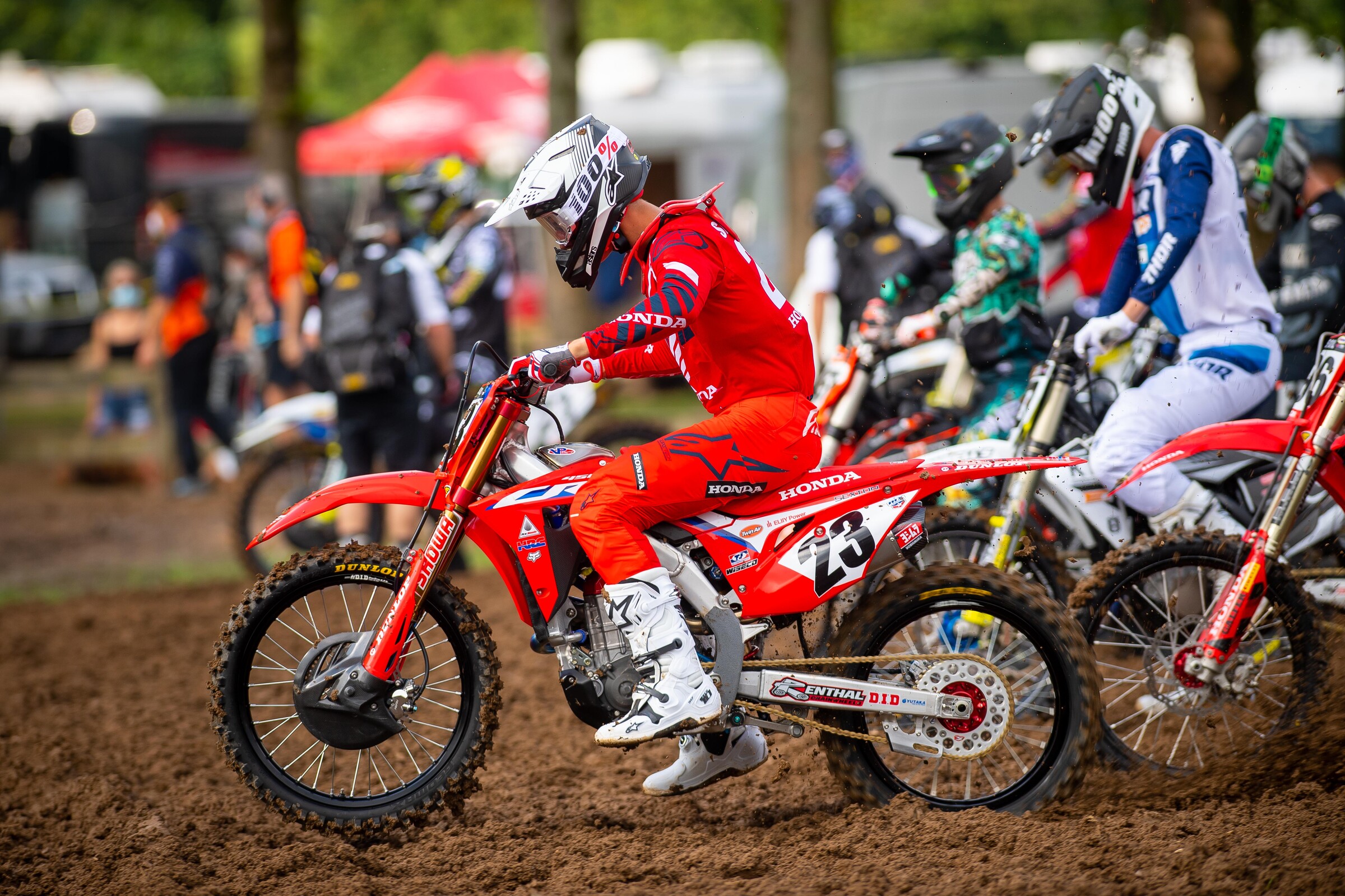 Sexton on the Honda HRC CRF450R.