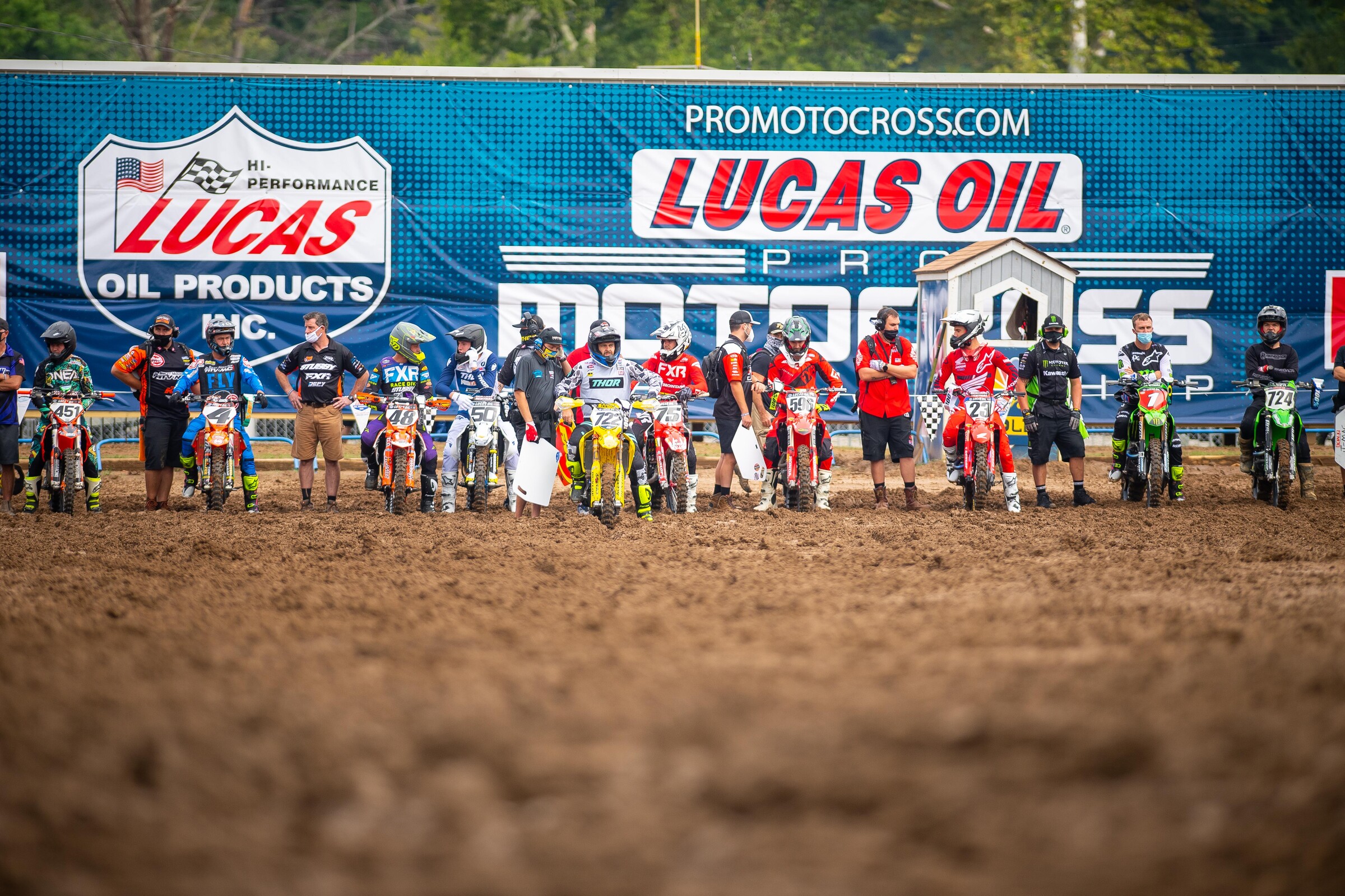 Riders waiting for practice to get underway.