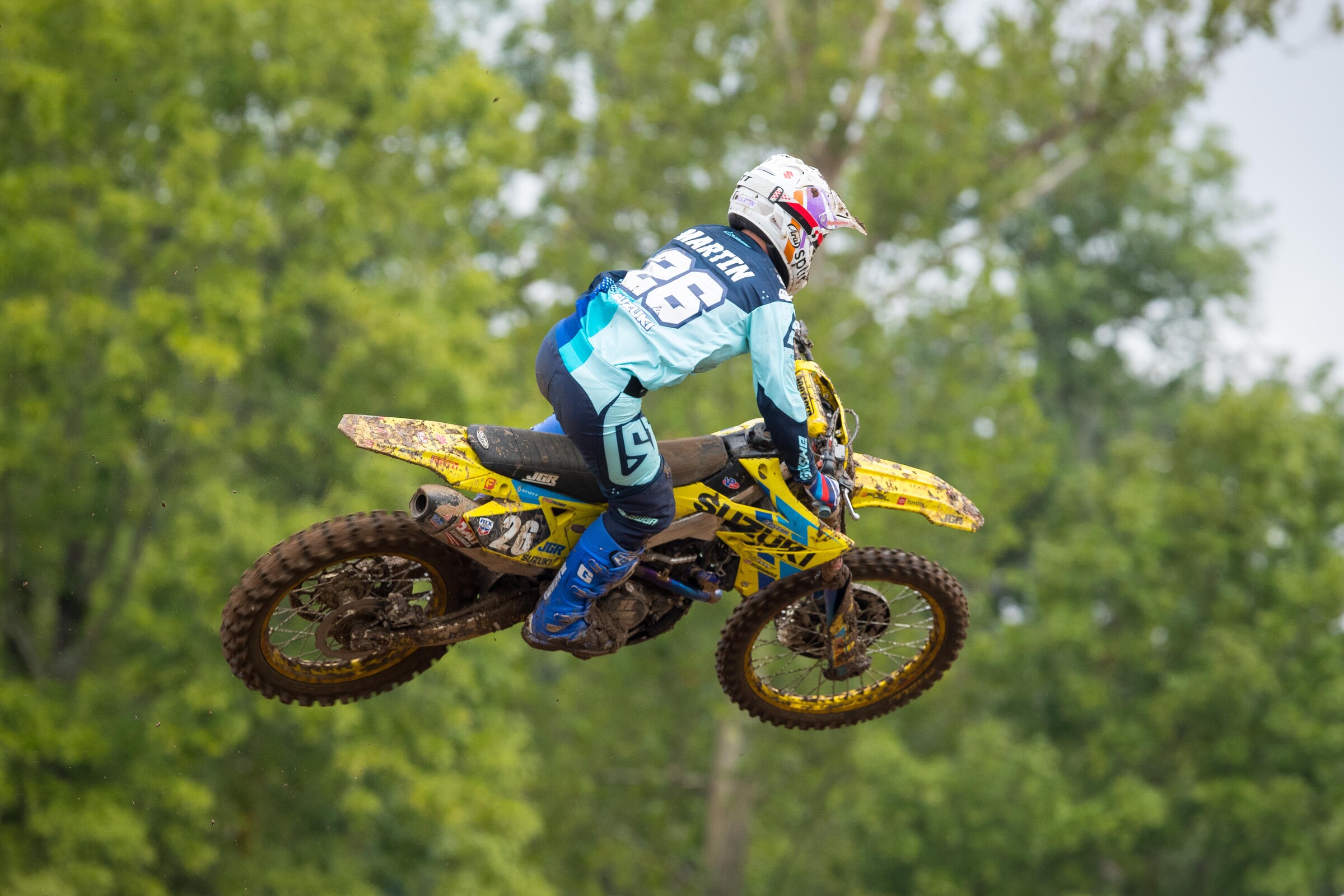 Alex Martin finished fifth in the first 250 Class moto.