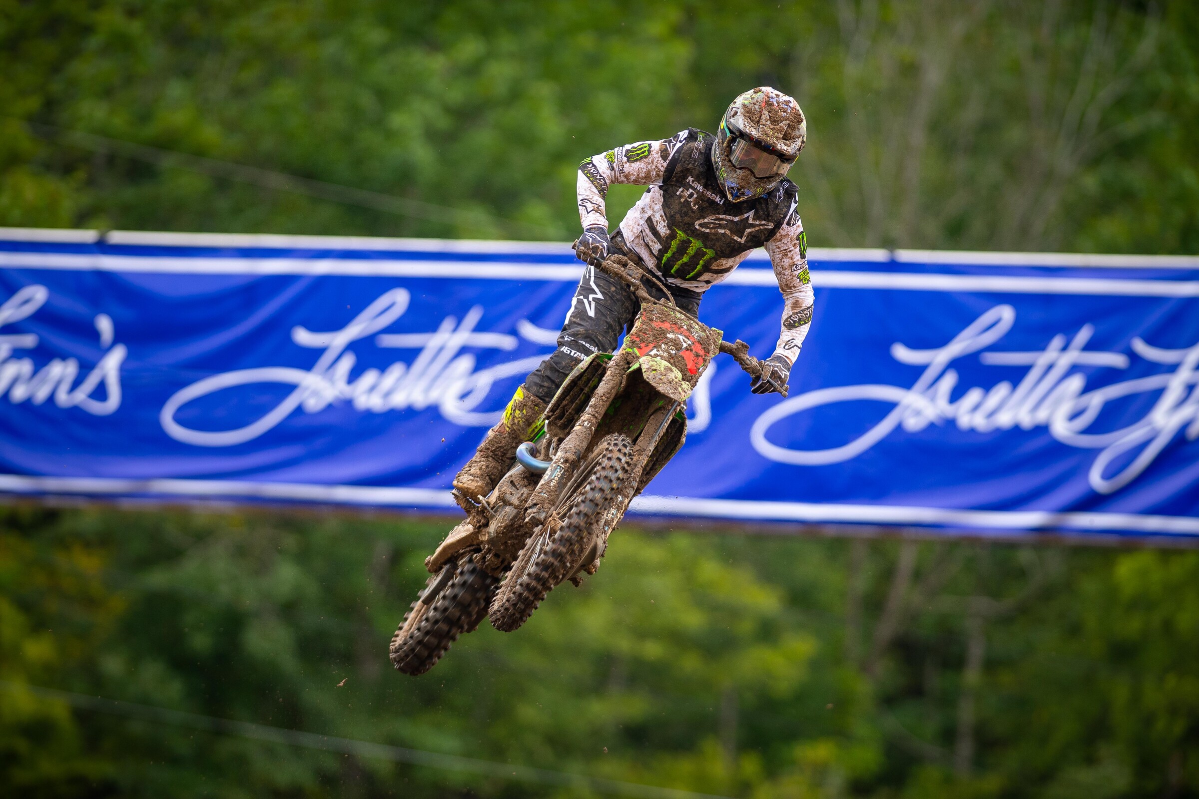 Defending champion Eli Tomac finished seventh in the first 450 Class moto.