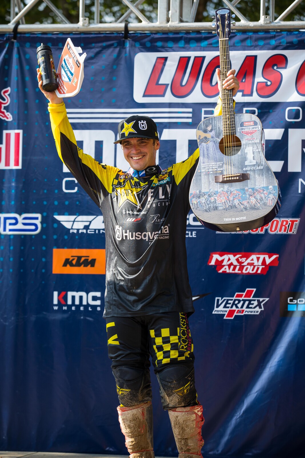 Osborne was all smiles after taking his first premier class overall at the Ranch.