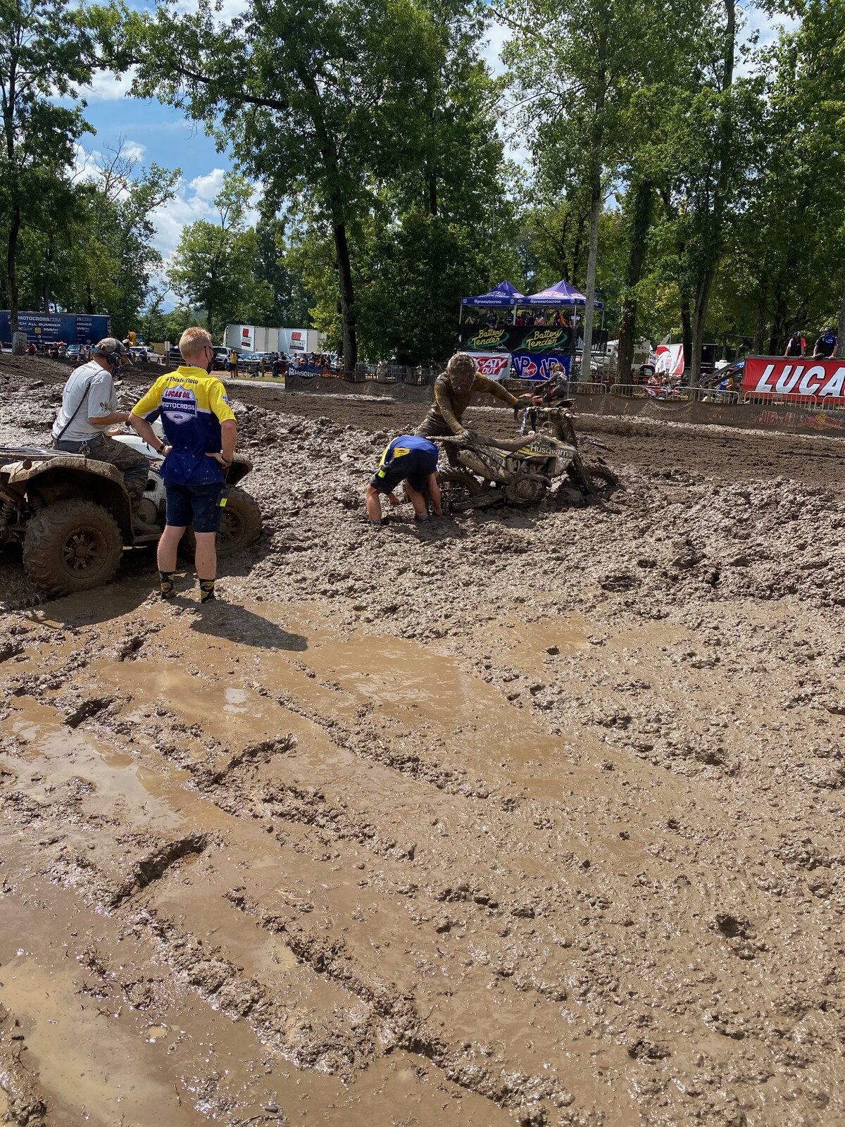 Justin Hoeft got stuck only a few feet away from where Carson Tickle did!