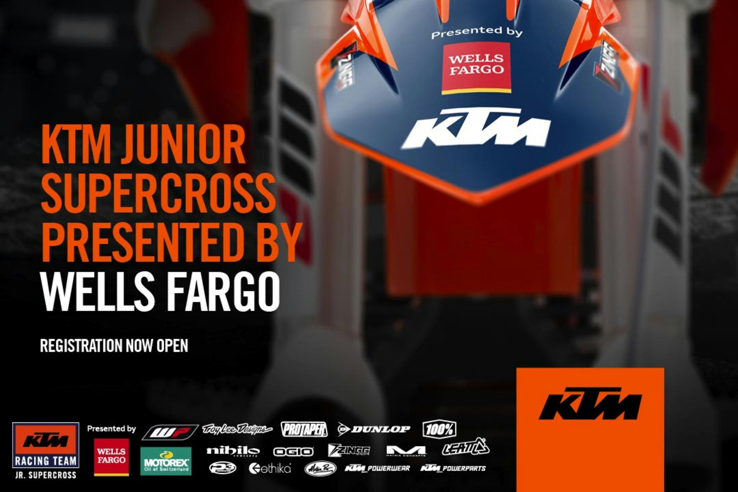 Wells Fargo Becomes Supporting Partner of KTM Jr. SX Program--SX E-5 Serves as Race Bike