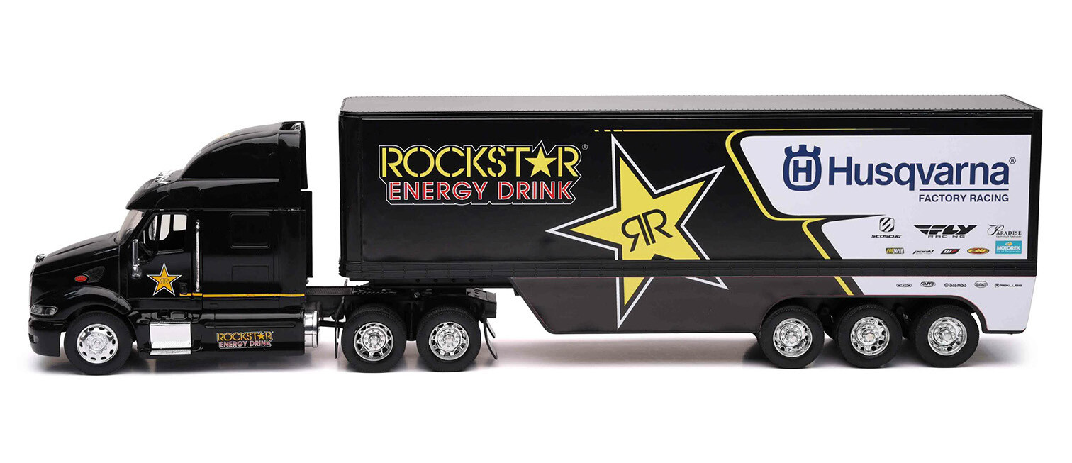 New Ray Toys' replica Rockstar Husqvarna semi.