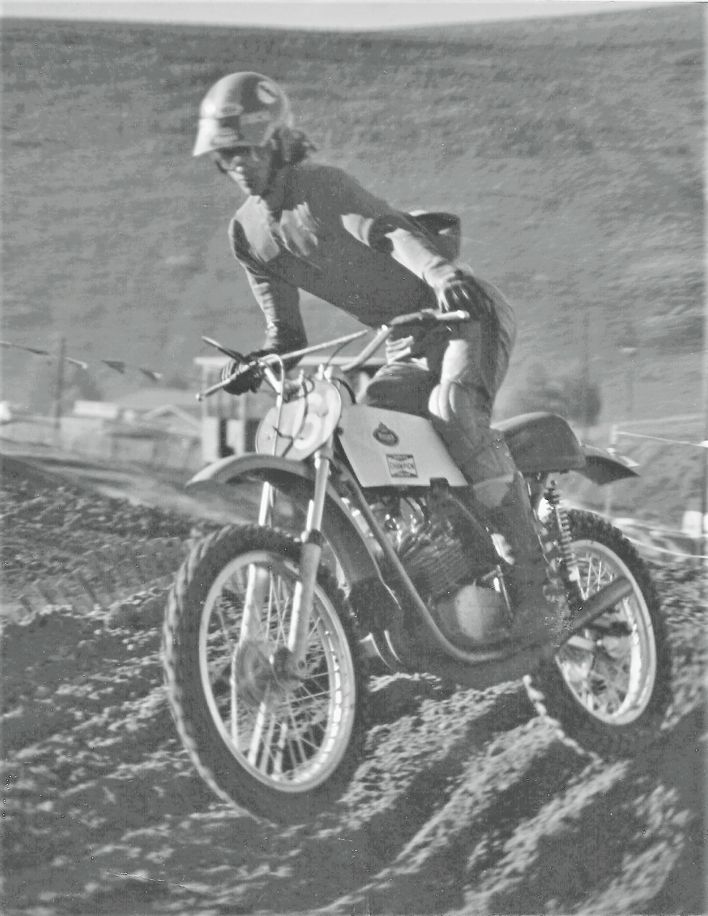 Dave Miller in 1973. He was building and modifying his bikes long before he started Miller Mano in 1975 with his brother. Dave apprenticed as a welder and pipe builder at FMF in 1974.