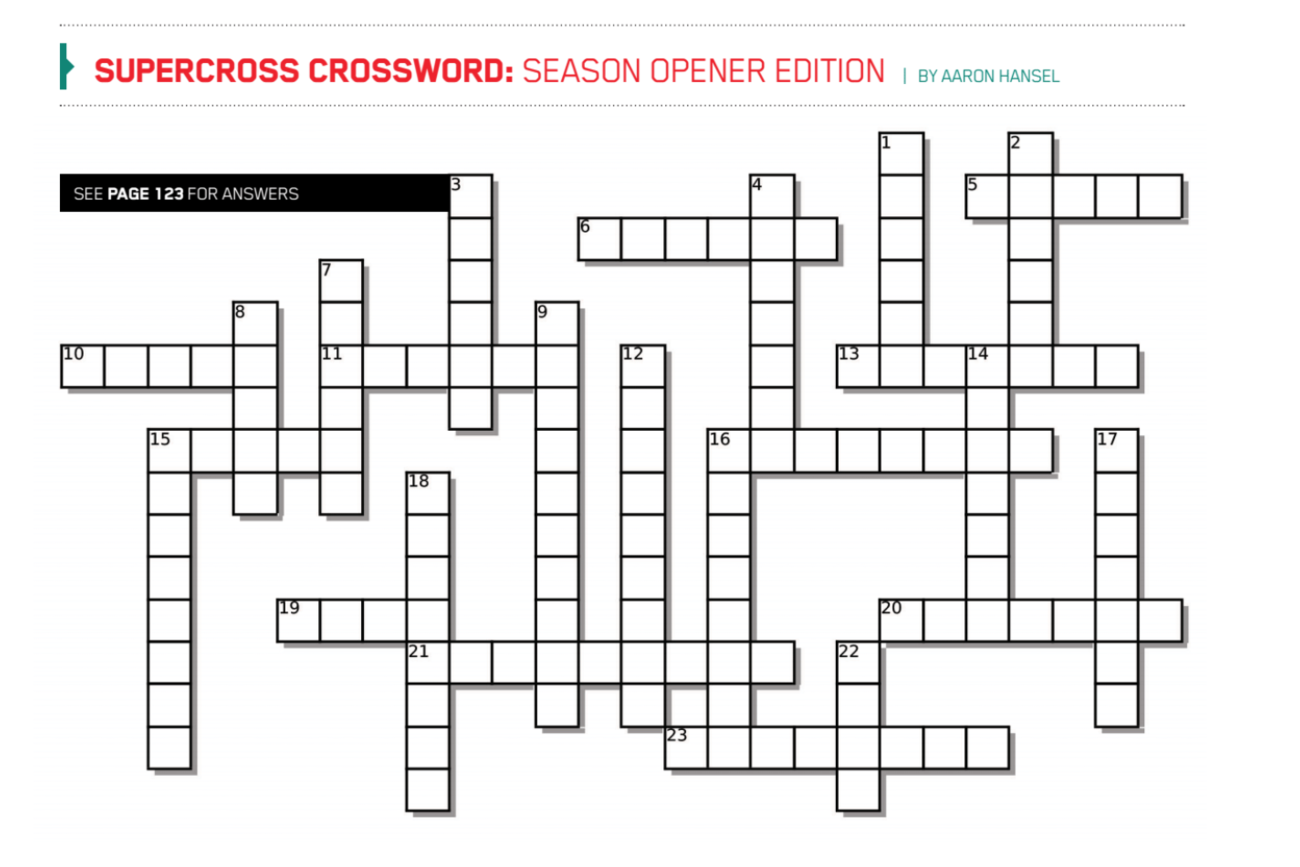 racers edge crossword