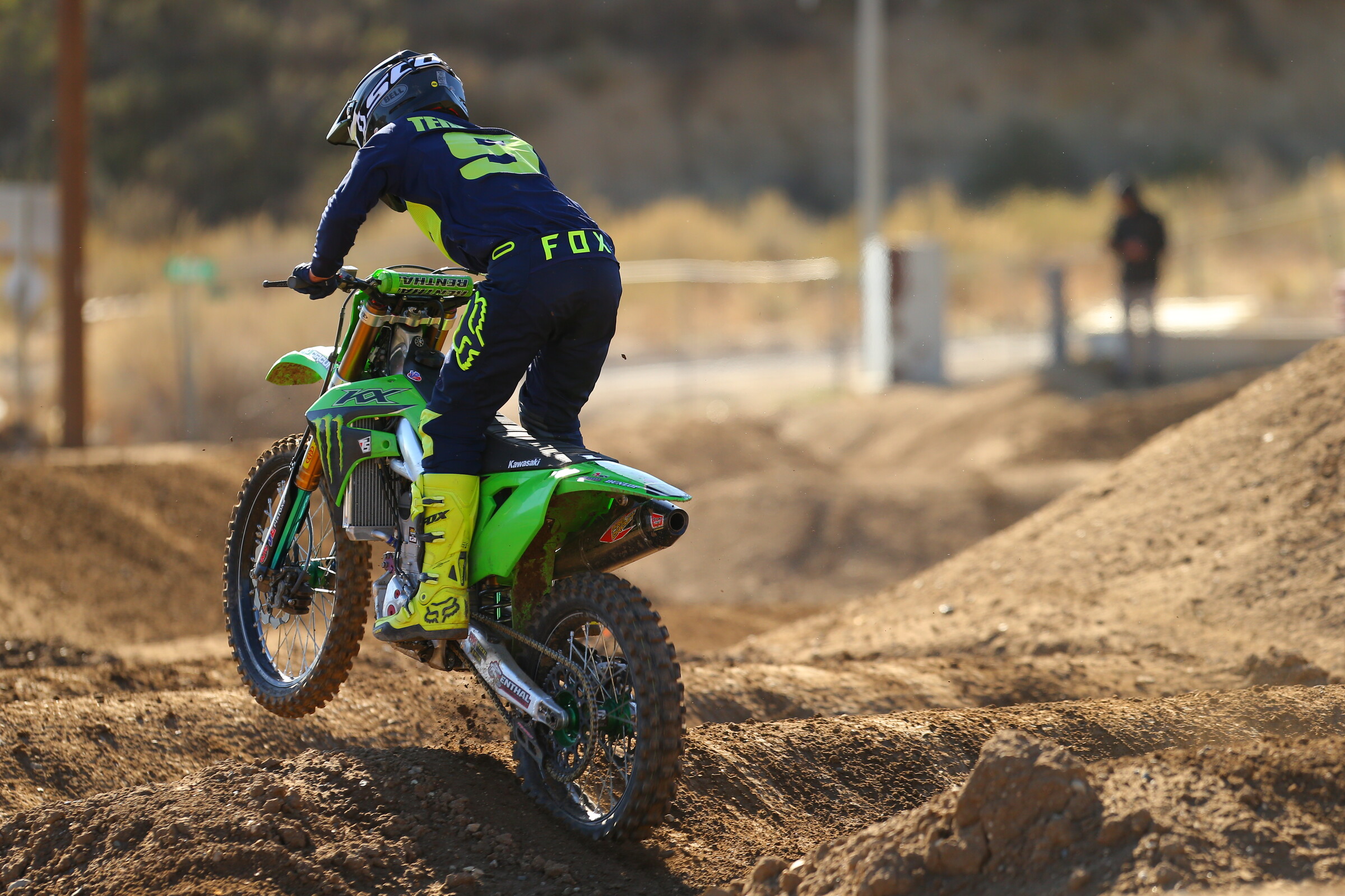 Test rider Ivan Tedesco