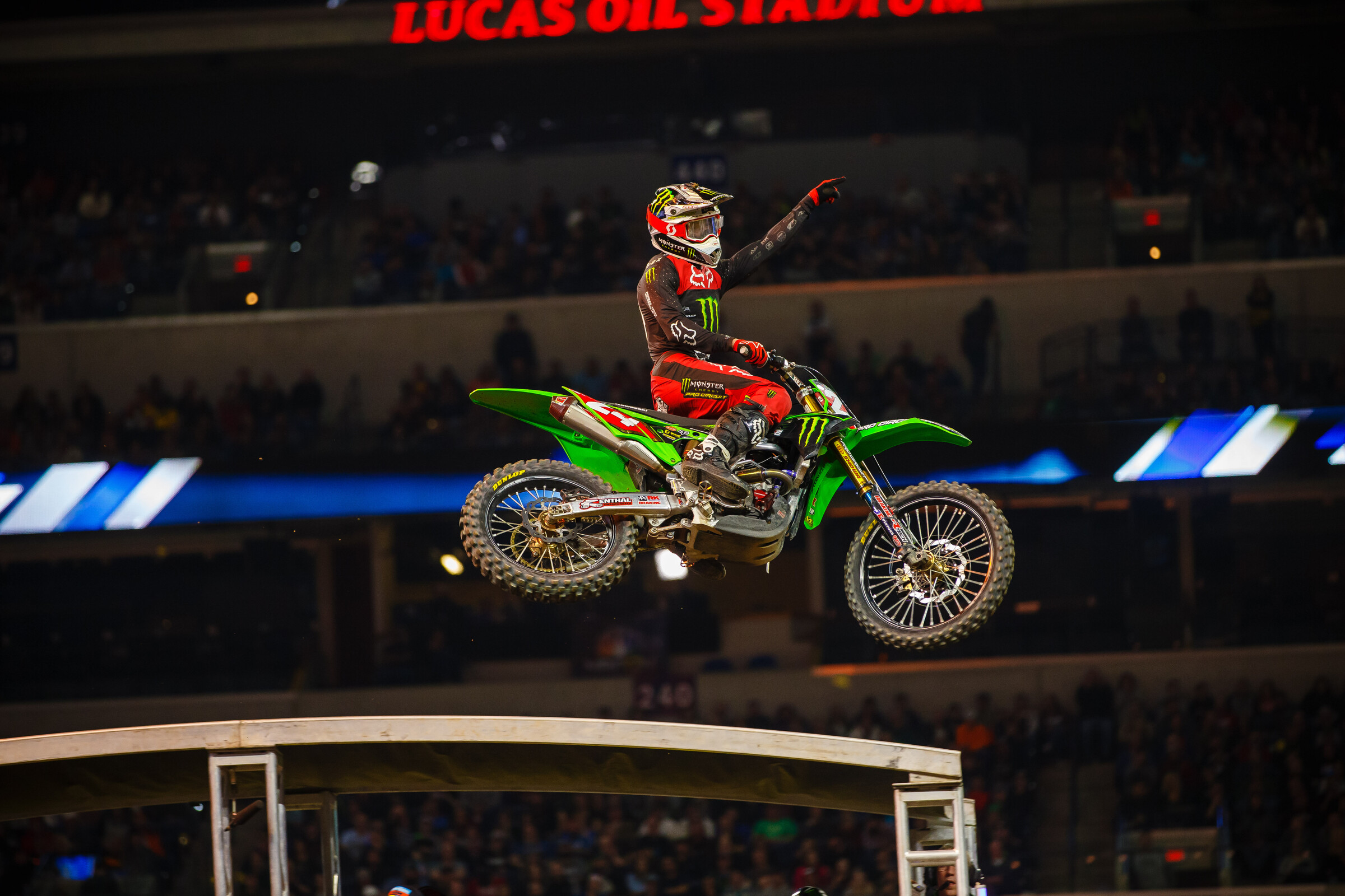In 2019, Austin Forkner won five out of the first six races of the season (he finished third in the one he didn't win: the 250SX East/West Showdown to Adam Cianciarulo and Dylan Ferrandis). He then tweaked his knee and missed the Nashville SX, finished 22nd while trying to race at the East Rutherford SX, and then sat out the finale, ultimately finishing third in the standings.