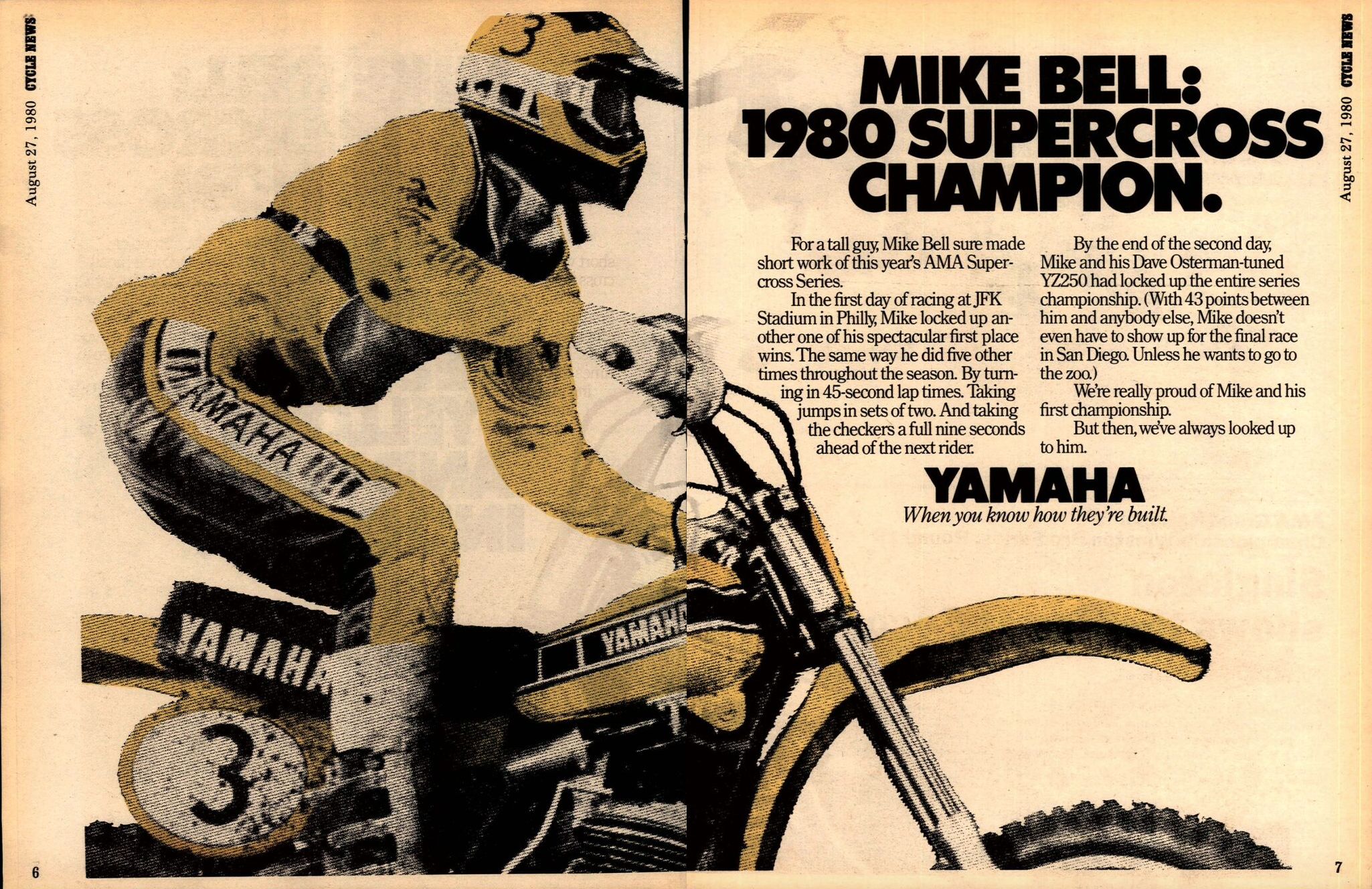 Another Yamaha win ad for Mike Bell.