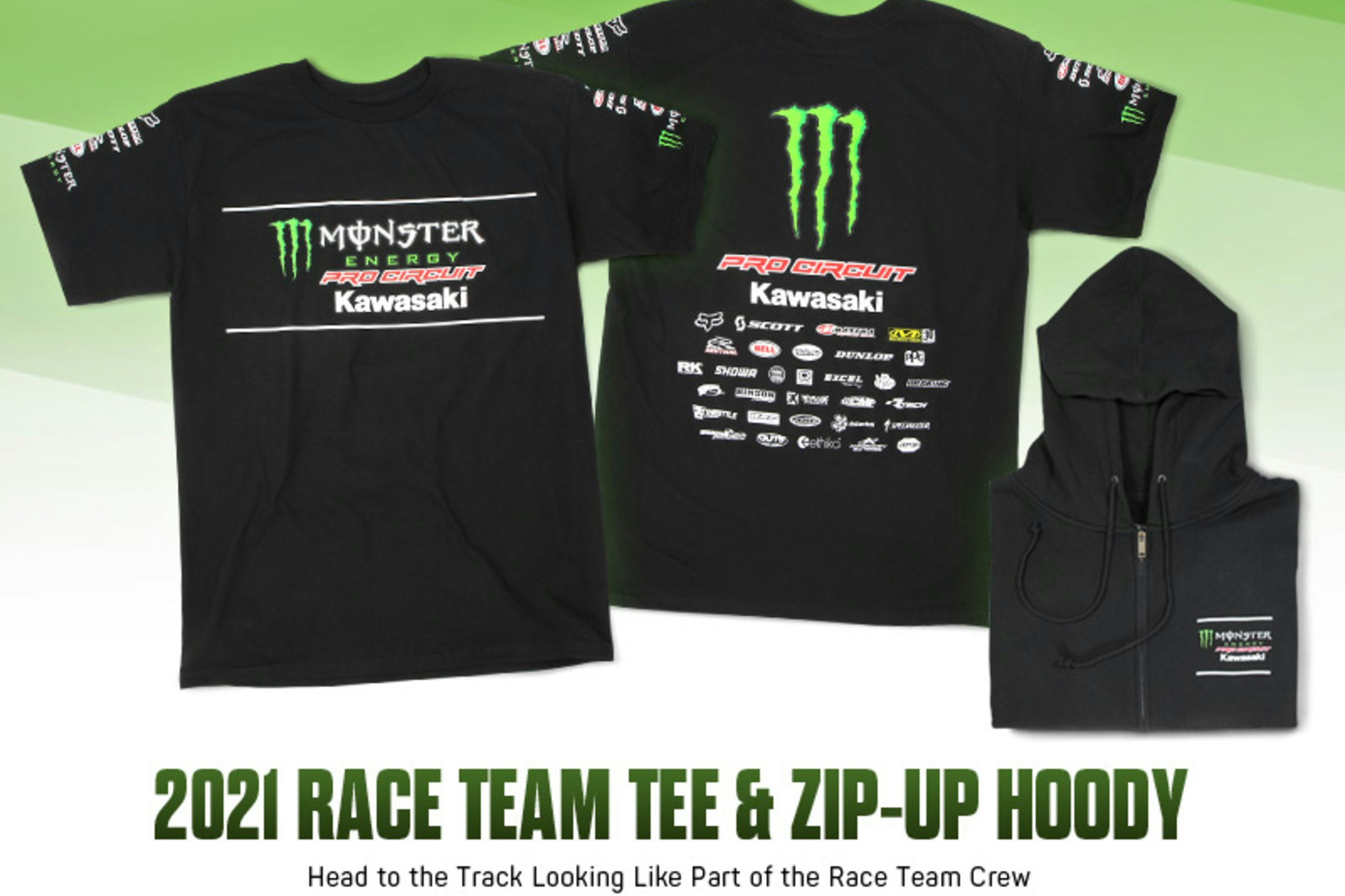 2021 Monster Energy/Pro Circuit Kawasaki Team Apparel Now Available