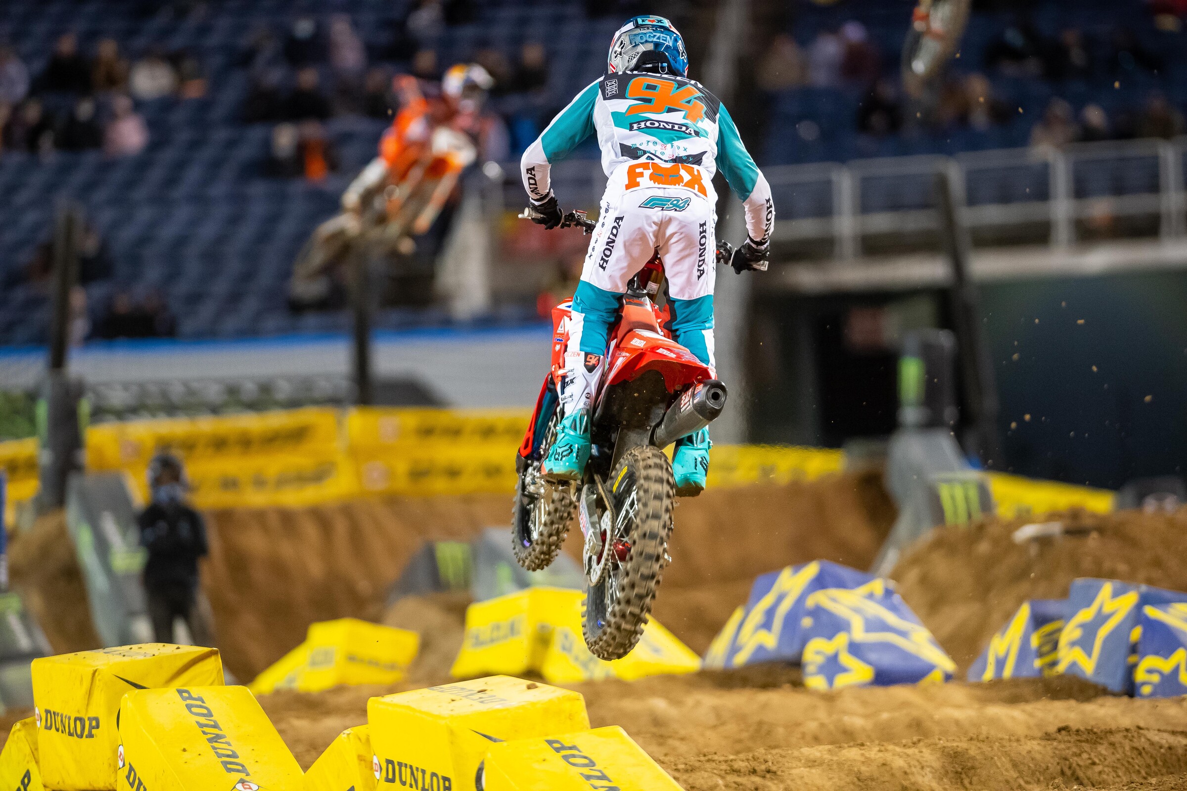 Roczen in his Lewis Hamilton-inspired Fox gear.