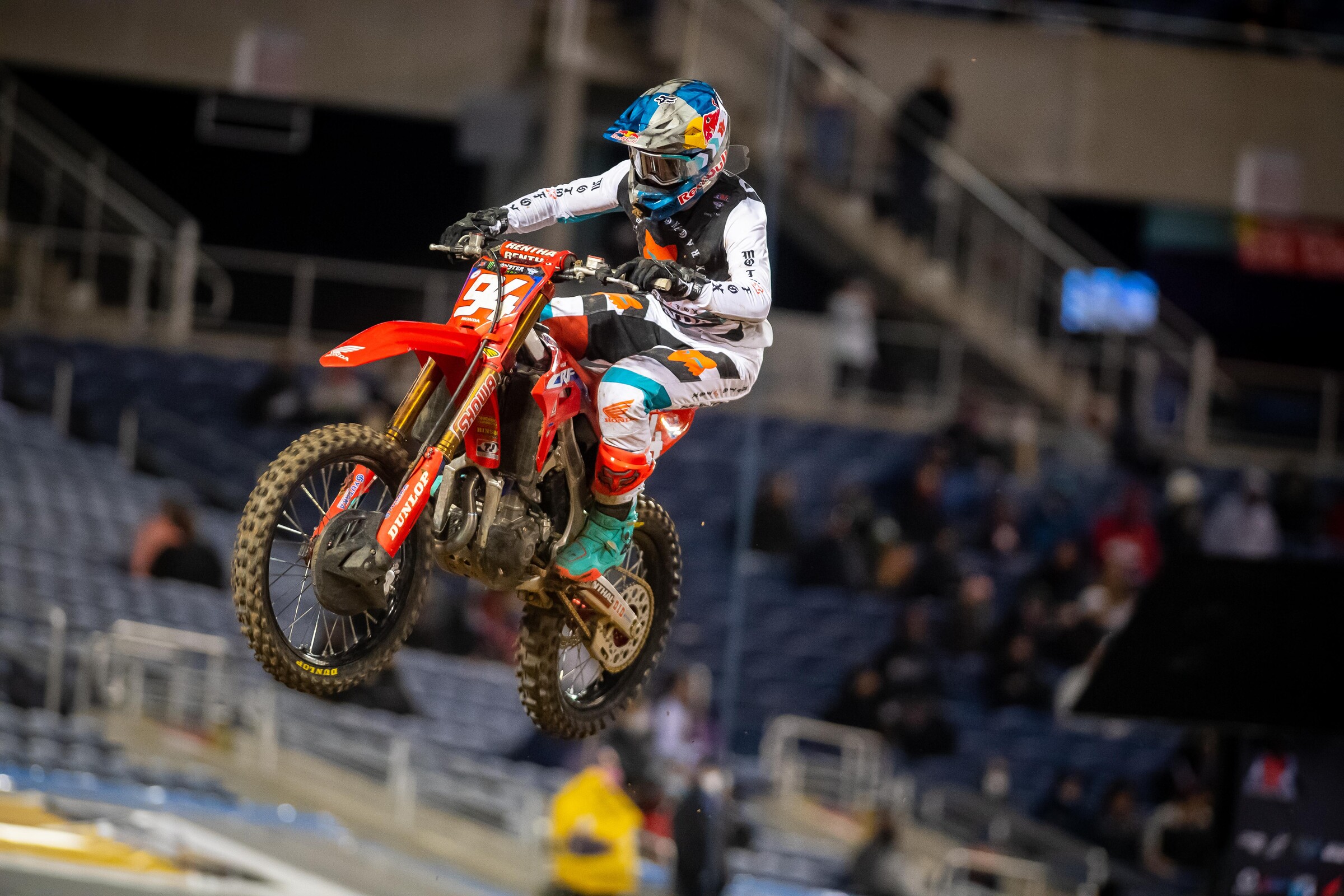 Roczen in his Lewis Hamilton-inspired Fox gear.