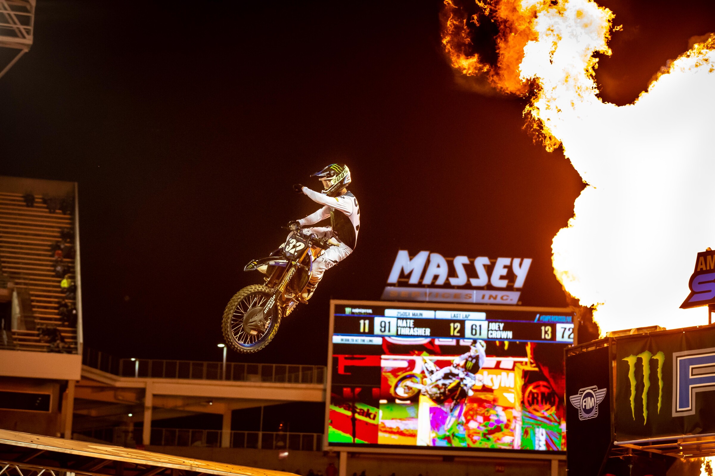 Justin Cooper winning the 2021 Orlando 2 Supercross.