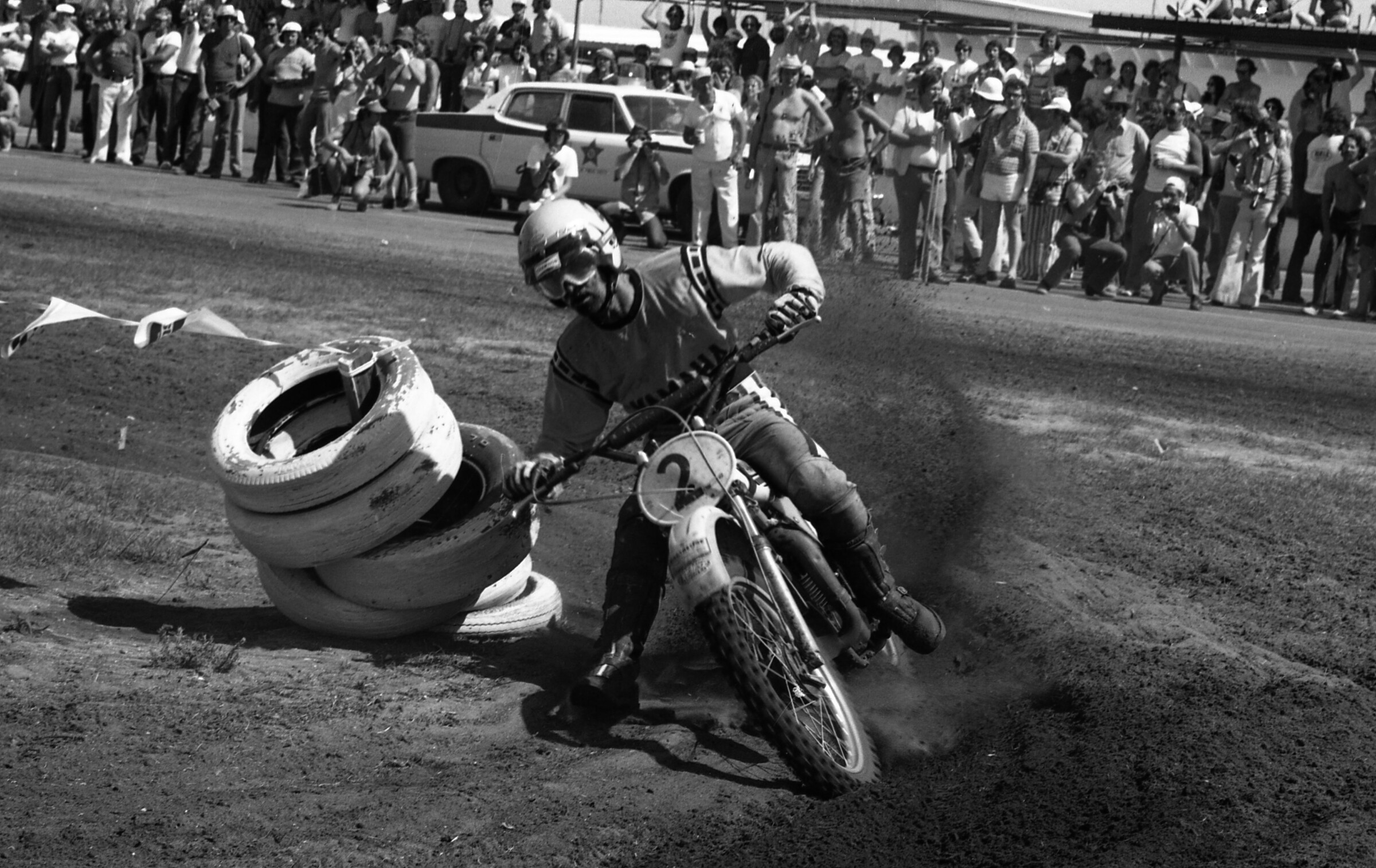 1st race: Karsmakers at the 1974 Daytona Supercross