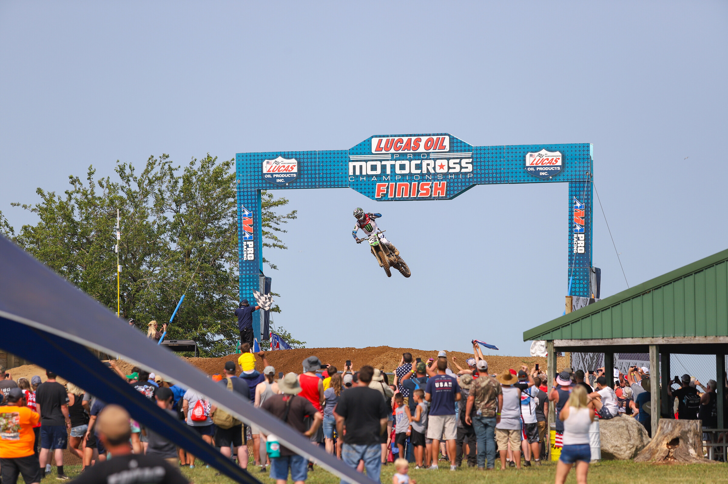Tomac taking the moto win in the second 450 Class moto.