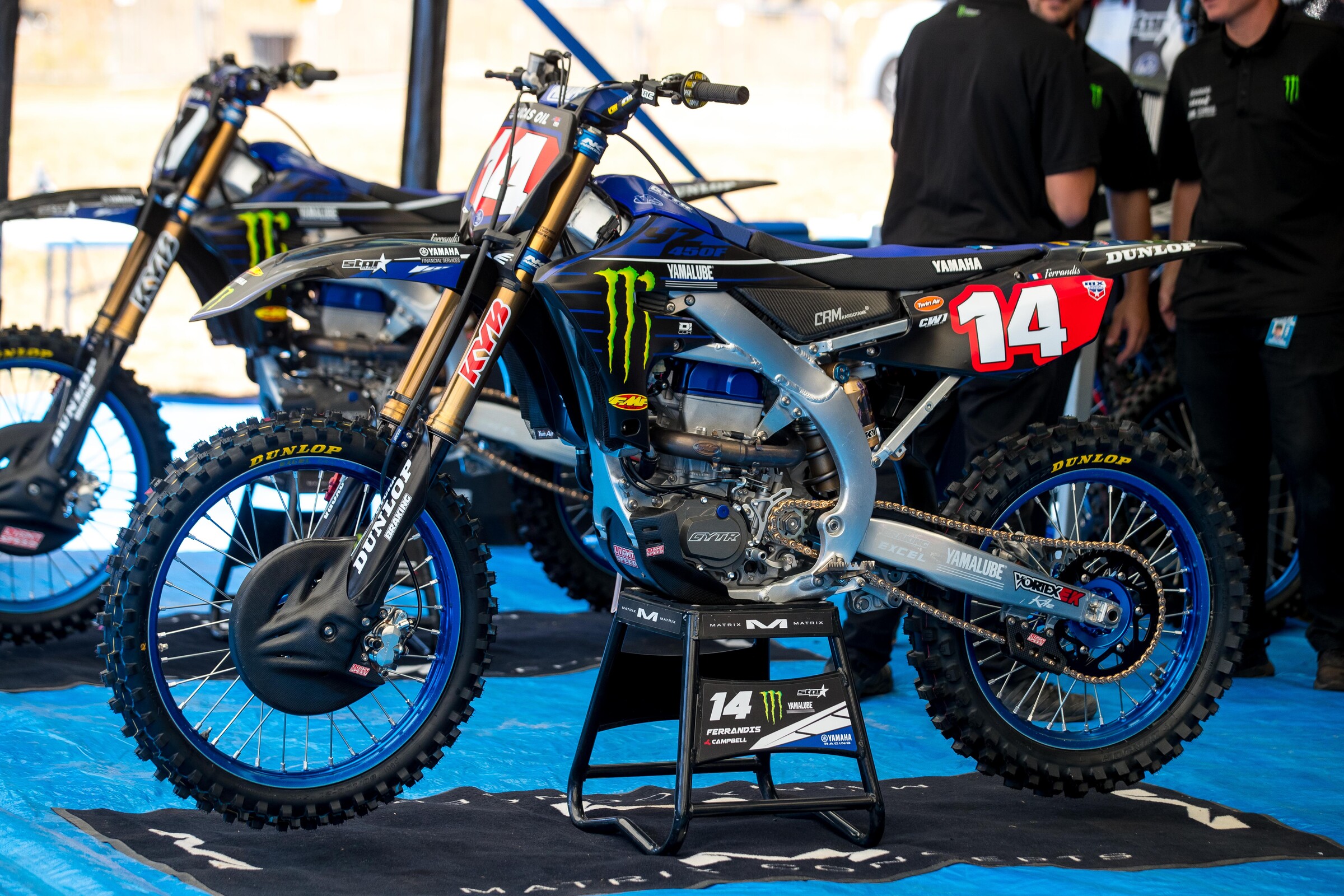 Both red plates are under the Monster Energy/Star Yamaha Racing tent this weekend.
