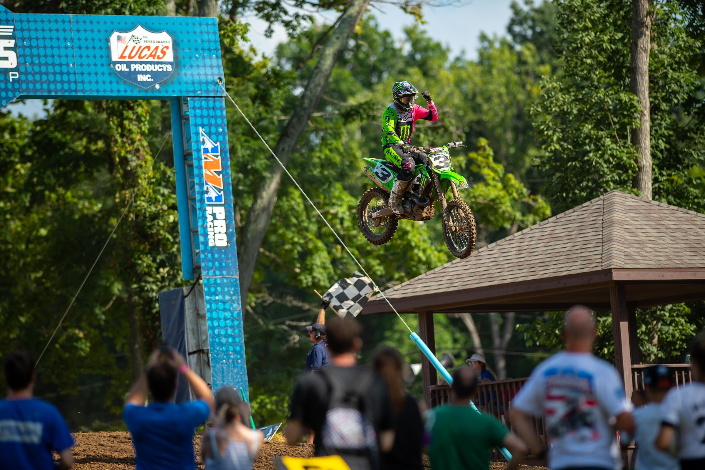 Tomac taking the second moto win.