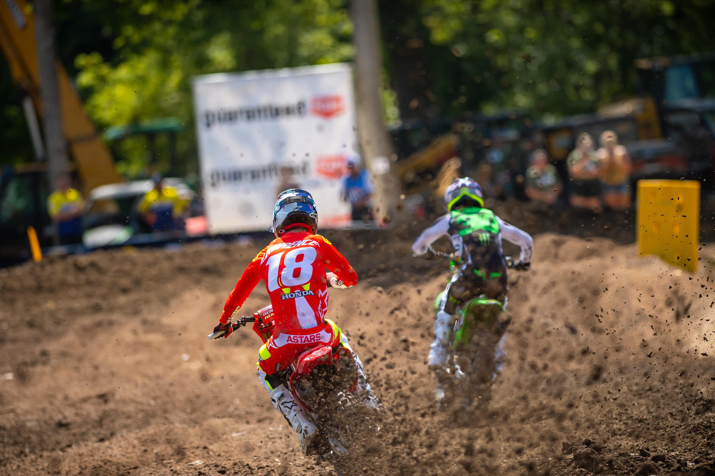 Shimoda leading Lawrence.