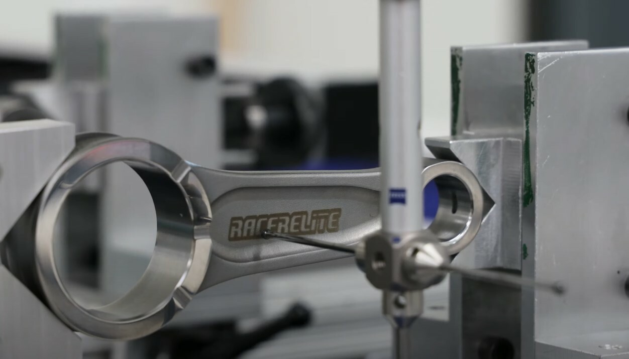 Every single Racer Elite rod goes through a complete quality inspection and recording processing using Zeiss CMM equipment. You'll receive a card filled out with critical dimension measurements specific to your connecting rod. Quality is 100% controlled because every process, from raw material to final packaging, is done in-house in the USA.