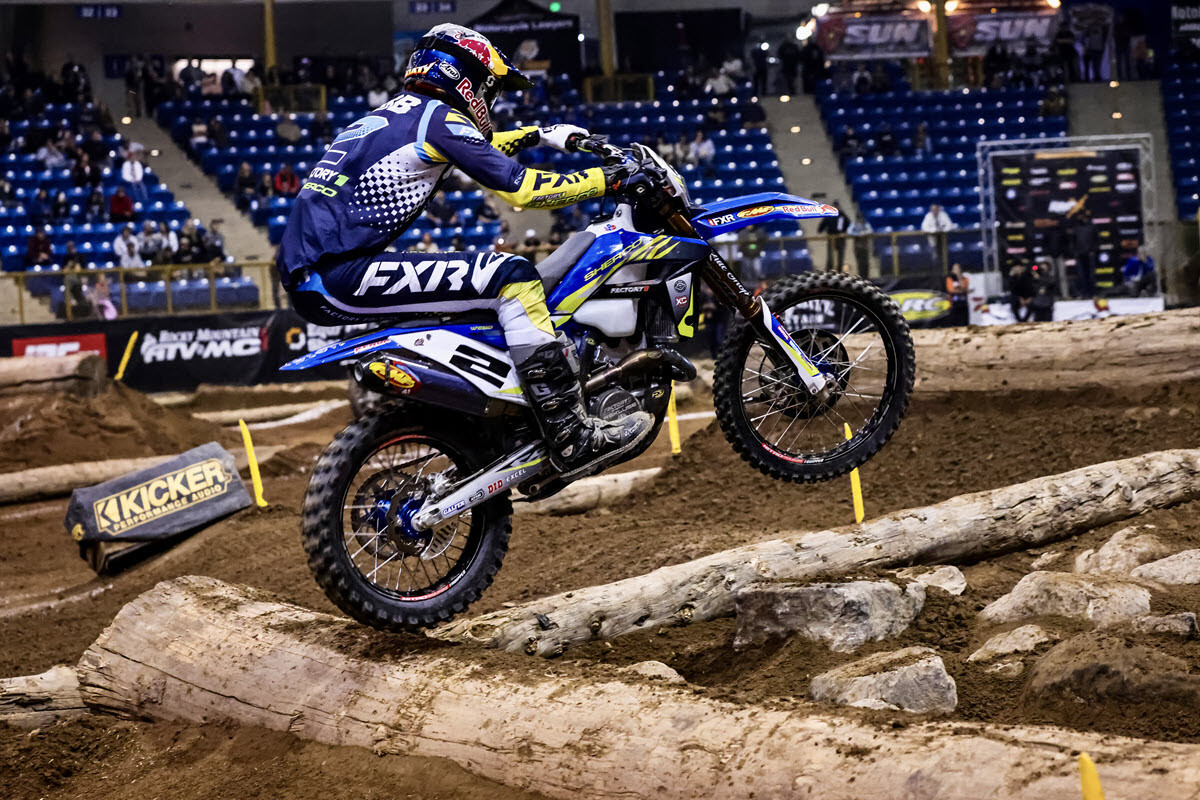After spending the first four races in the broadcast booth helping Daniel Blair call the races, Cody Webb stormed to four moto wins and two overall wins over two nights of racing in Denver.