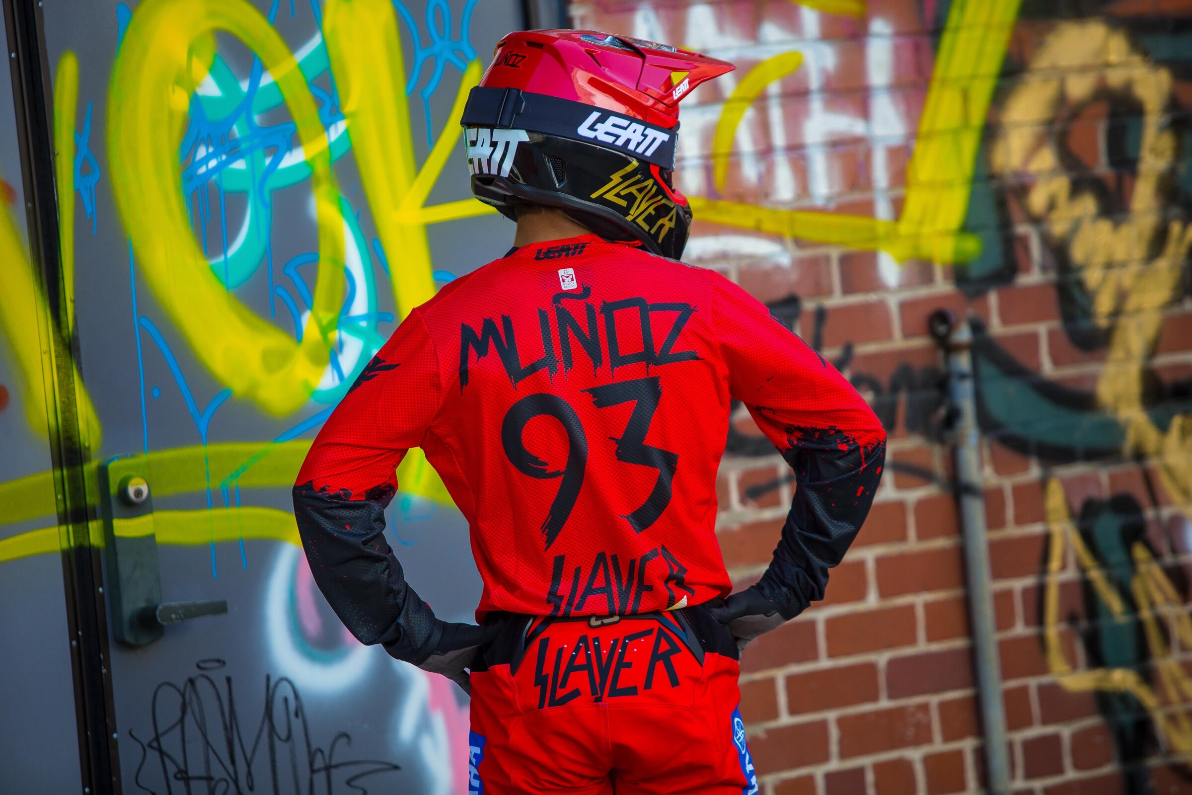 Hardy Munoz in the Team Solitaire/Nuclear Blast Yamaha Slayer Leatt gear.