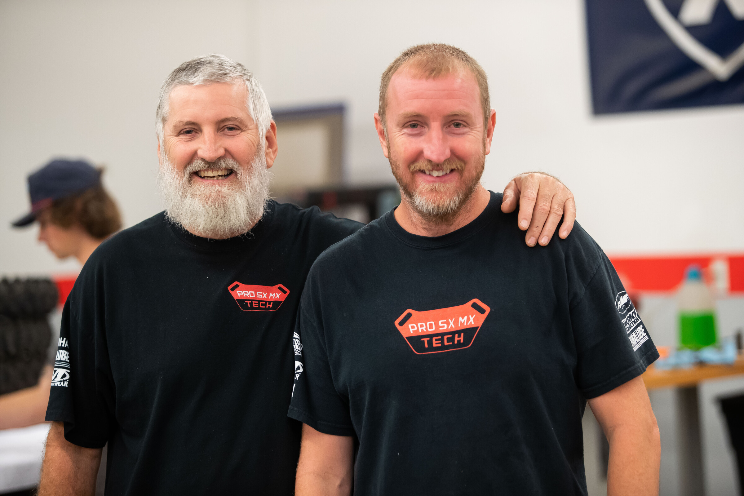 Scotty Adkins (right) with his dad.