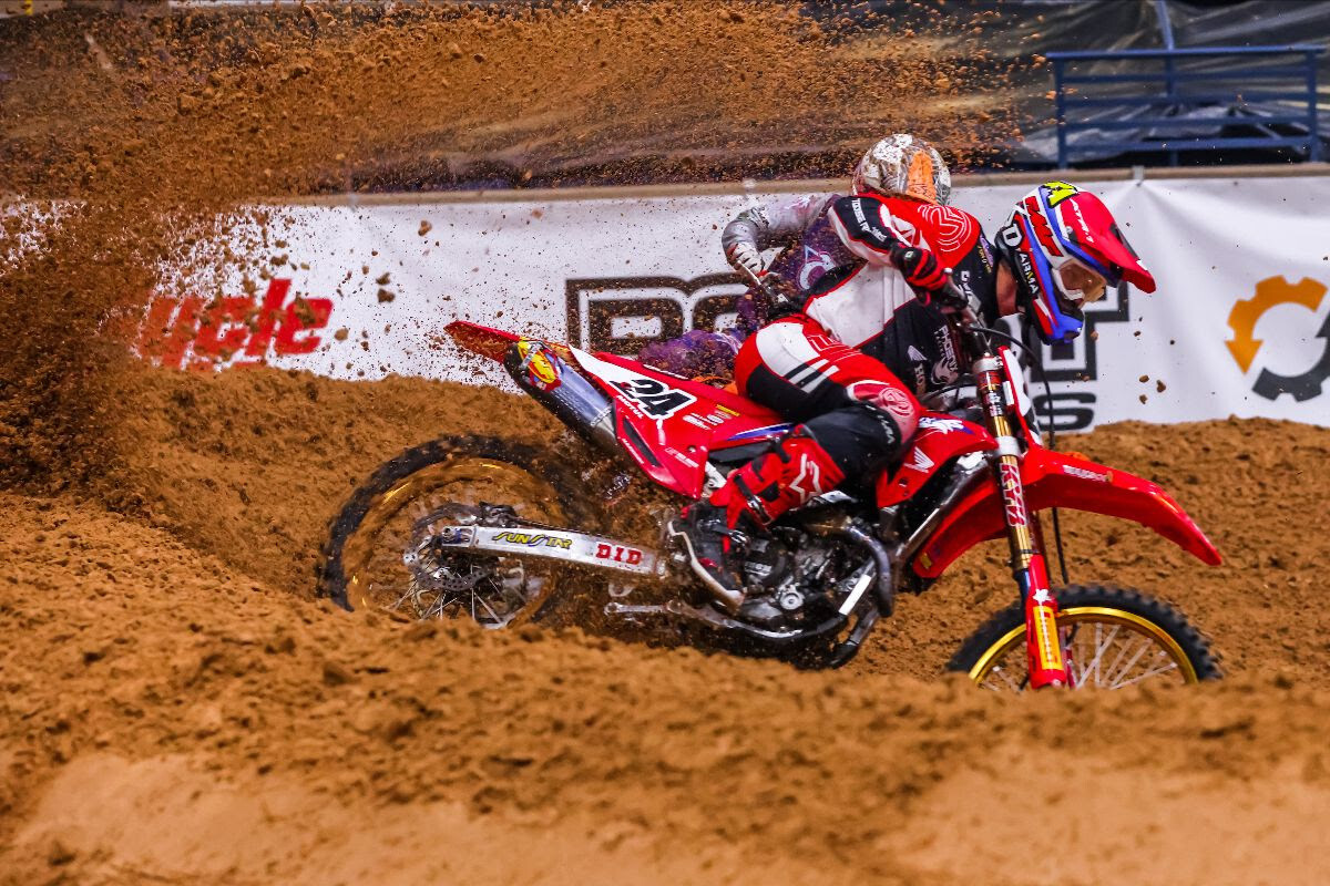 Heath Harrison (#24) during the 250 Pro main.