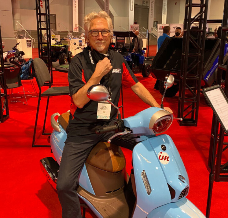 SSR’s Peter Jones couldn’t resist taking a lap around the Vegas expo hall.