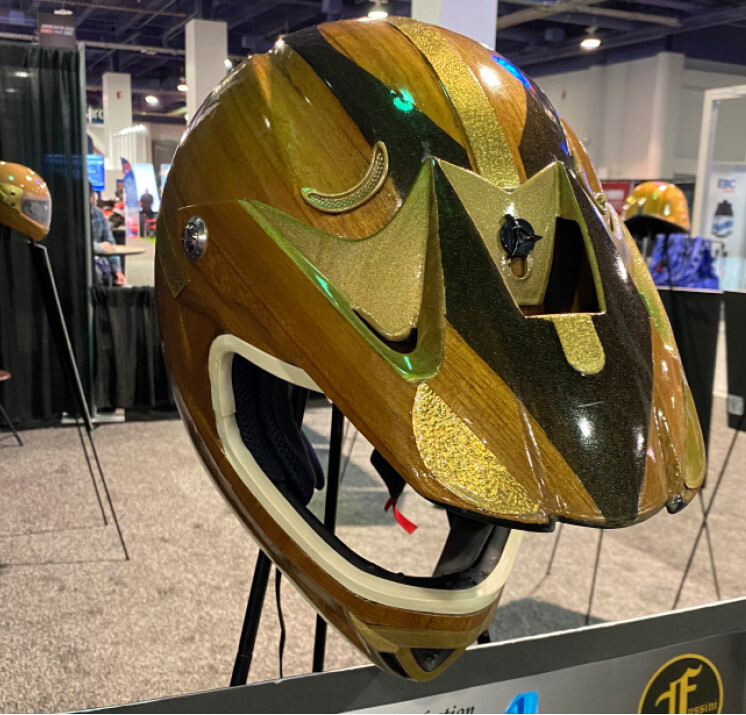 Fussini’s wooden helmet needs some Woody Woodpecker graphics!