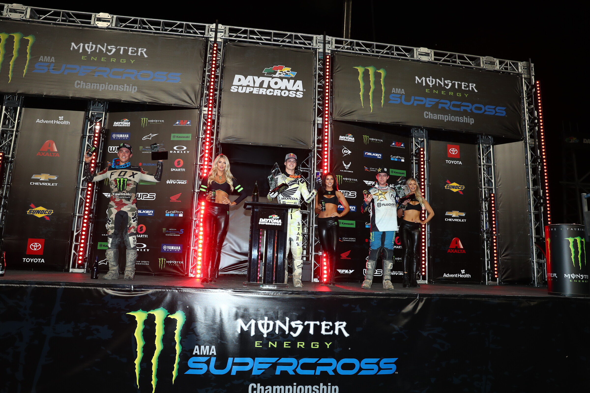 The 250SX main event podium.