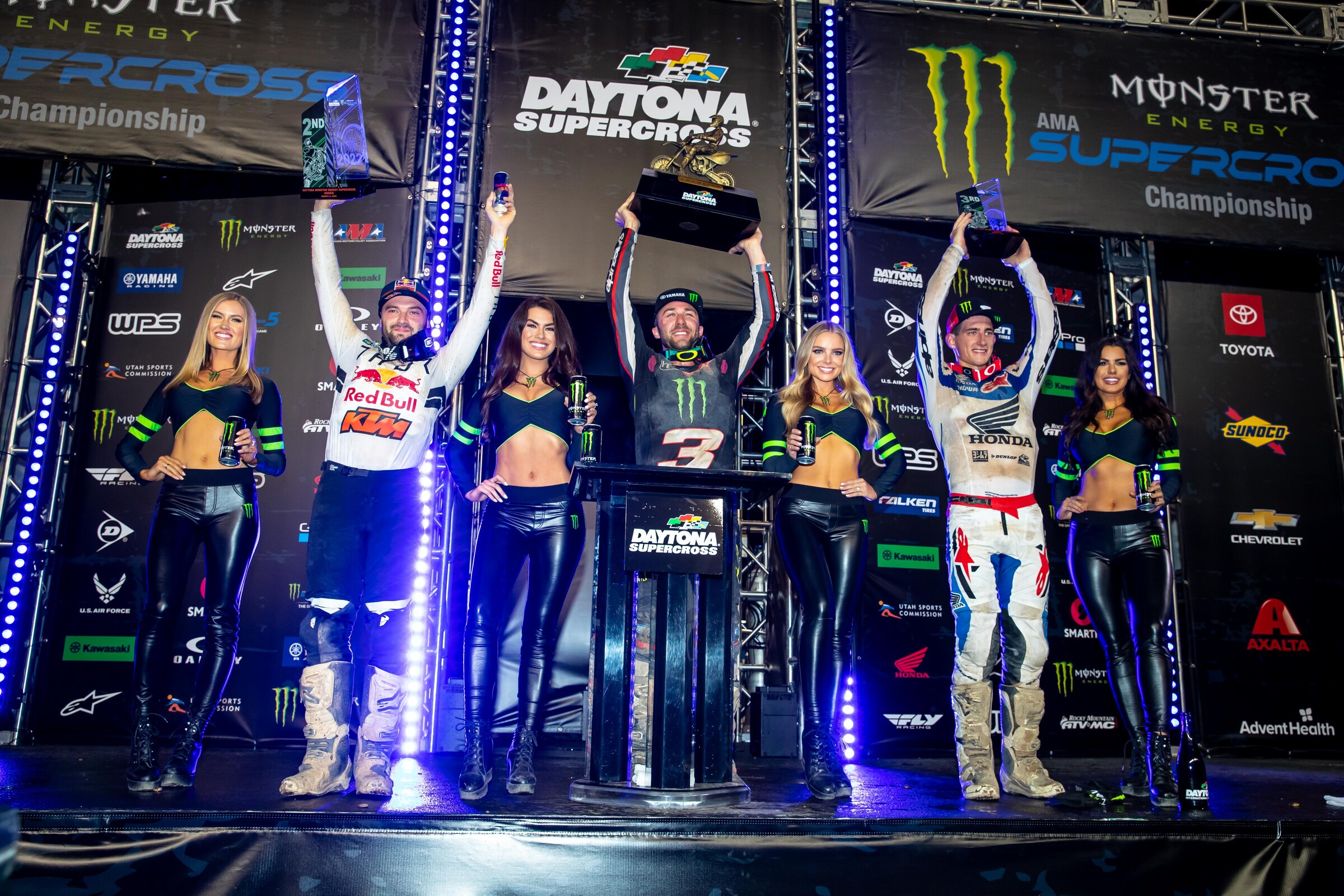 The 450SX main event podium.