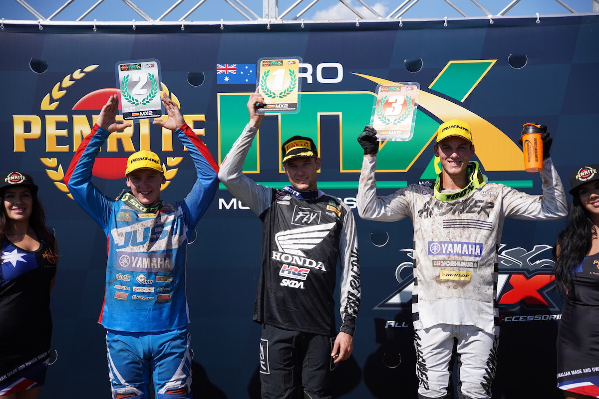 Alex Larwood (second overall), Wilson Todd (first overall), and Bailey Malkiewicz