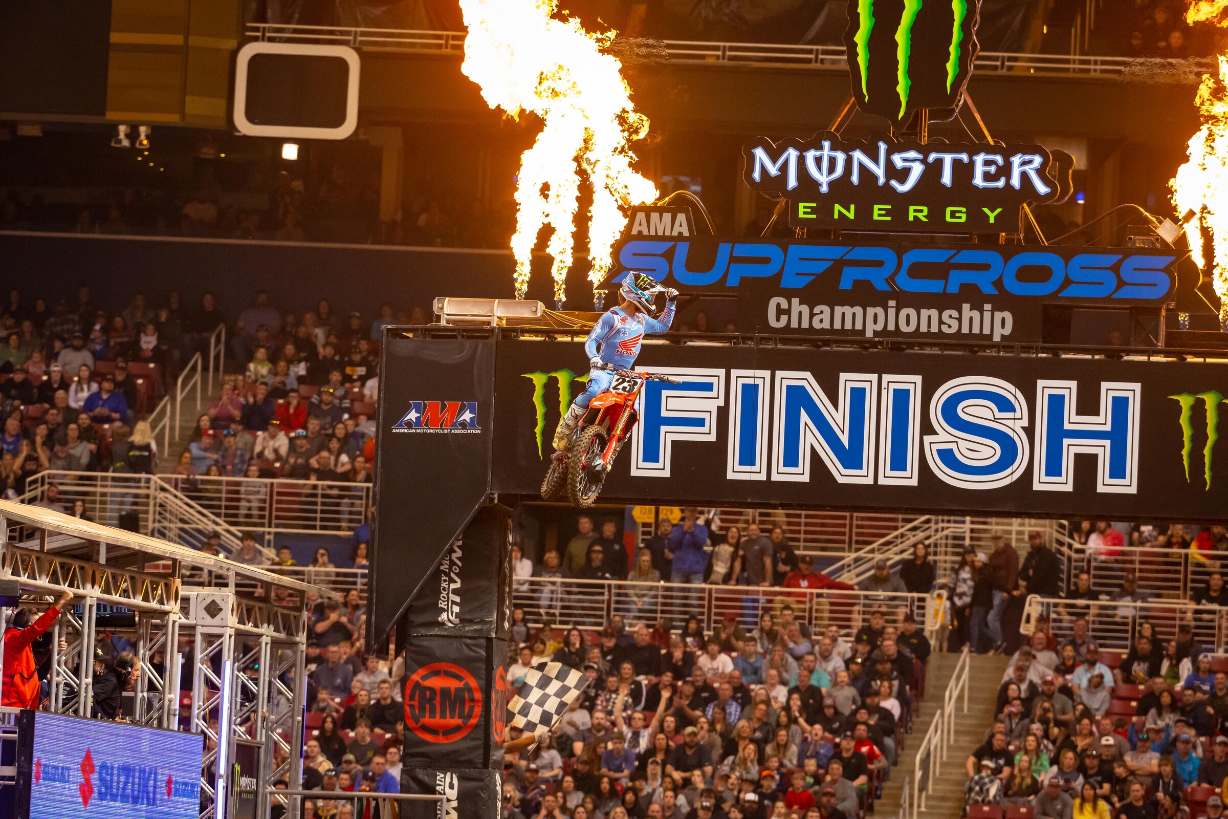 Chase Sexton winning the first Triple Crown race in Missouri.