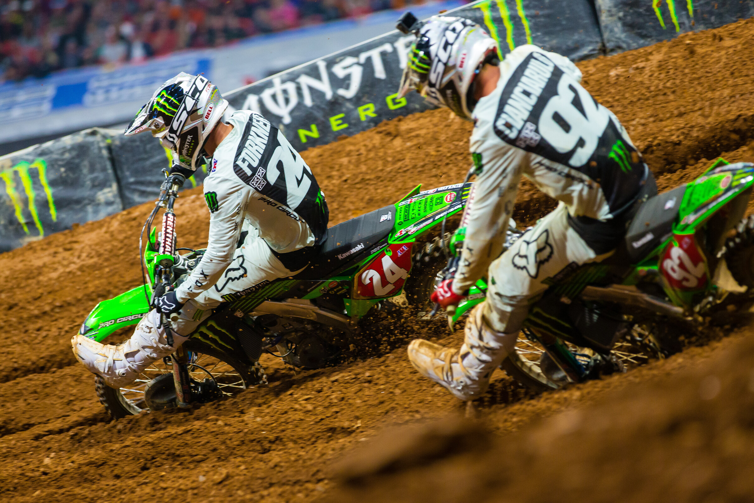 AC caught and passed his teammate for the race lead. After being passed by Dylan Ferrandis, Forkner settled for third, finishing as the top 250SX East Region rider.