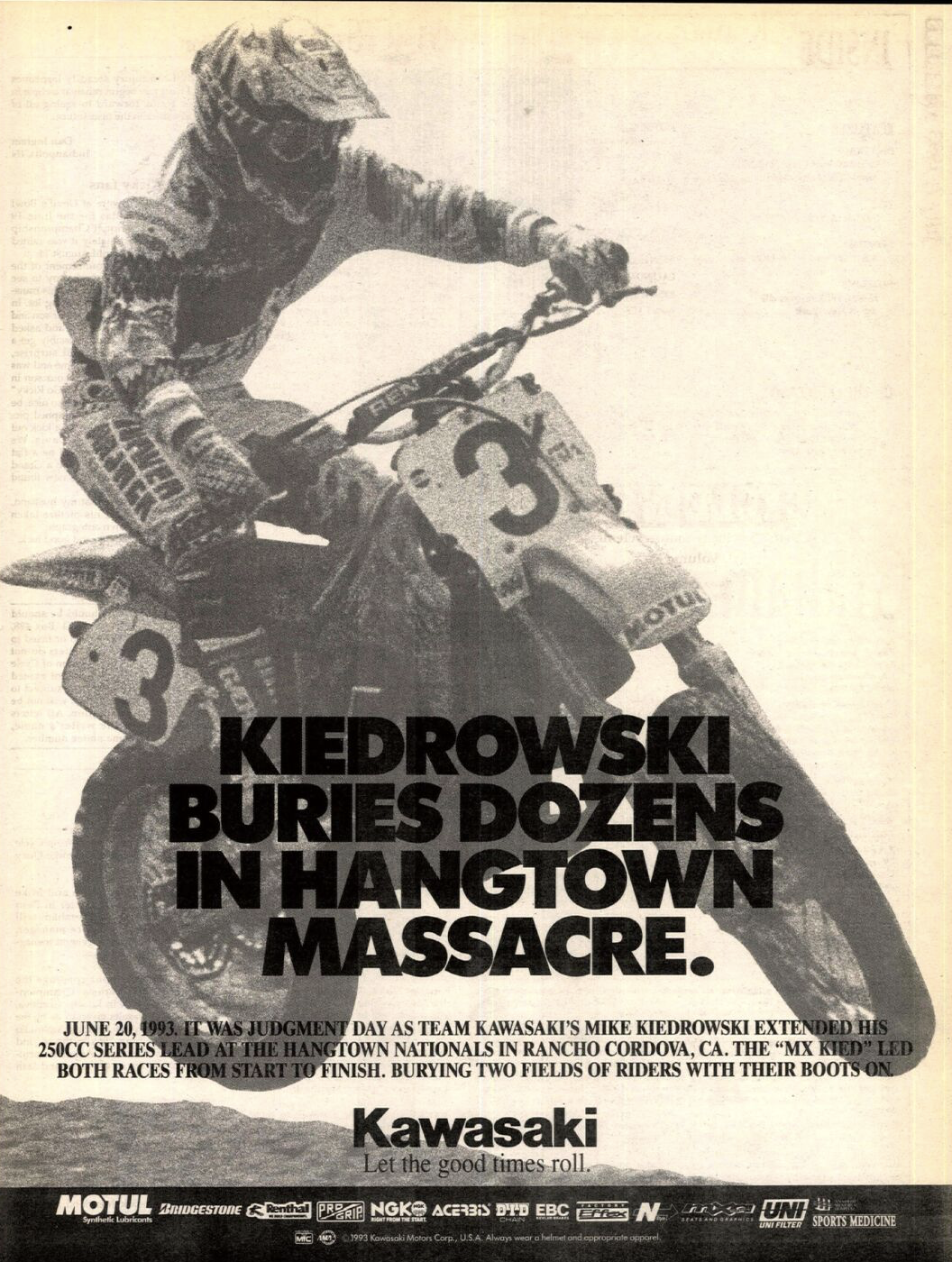 Mike Kiedrwoski in Cycle News.