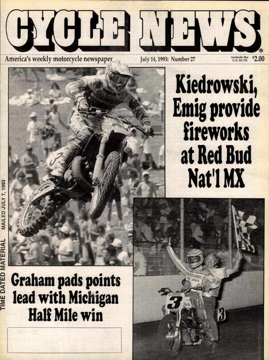 Mike Kiedrowski in Cycle News.