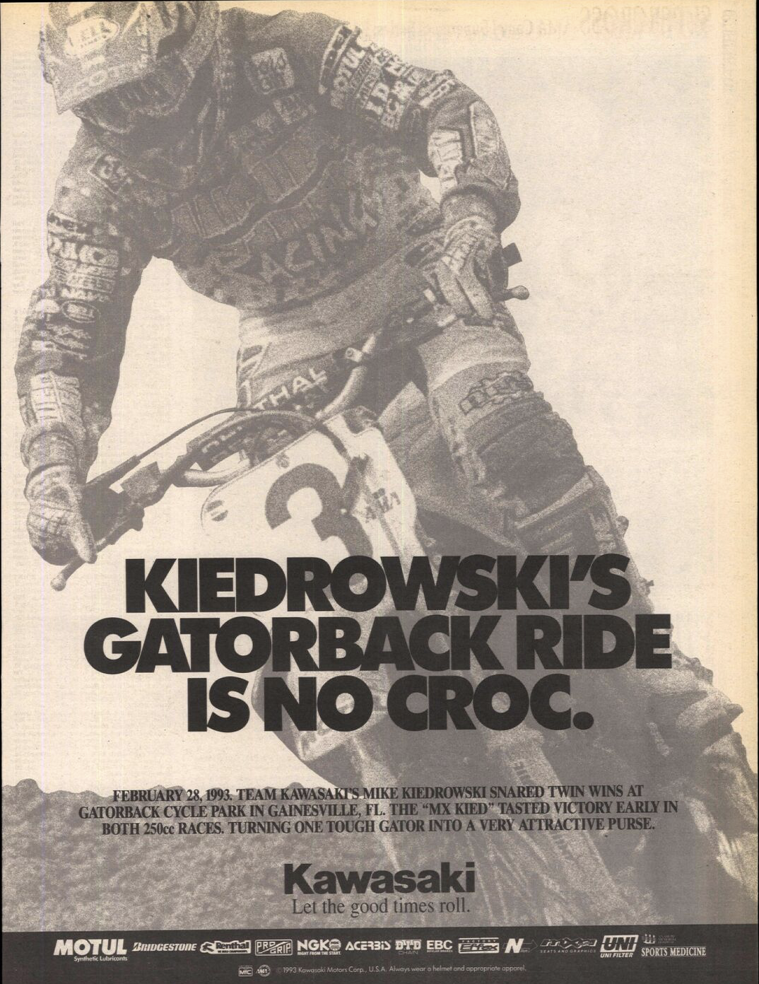 Mike Kiedrwoski in Cycle News.