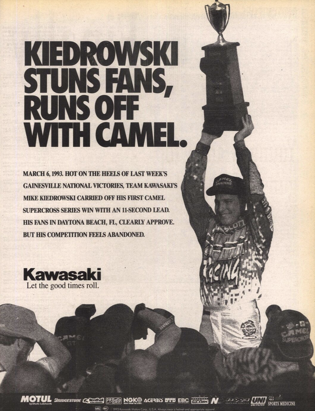 Mike Kiedrwoski in Cycle News.