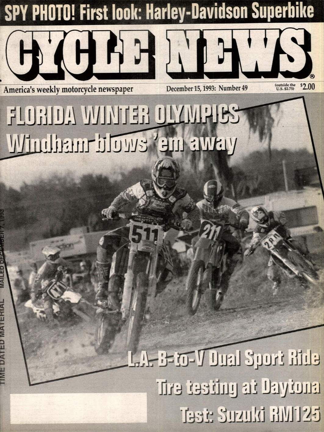 Kevin Windham on the cover of Cycle News.