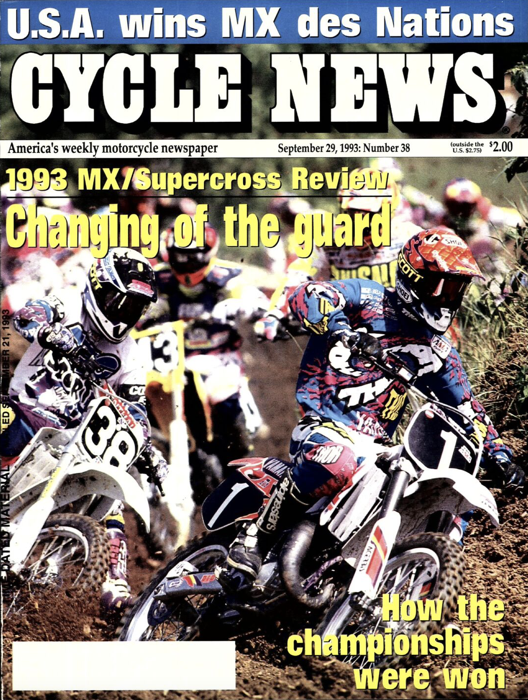 Jeff Emig on the cover of Cycle News.