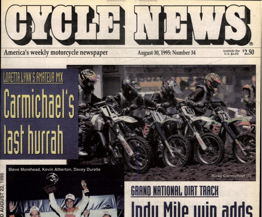 Ricky Carmichael on the cover of Cycle News.