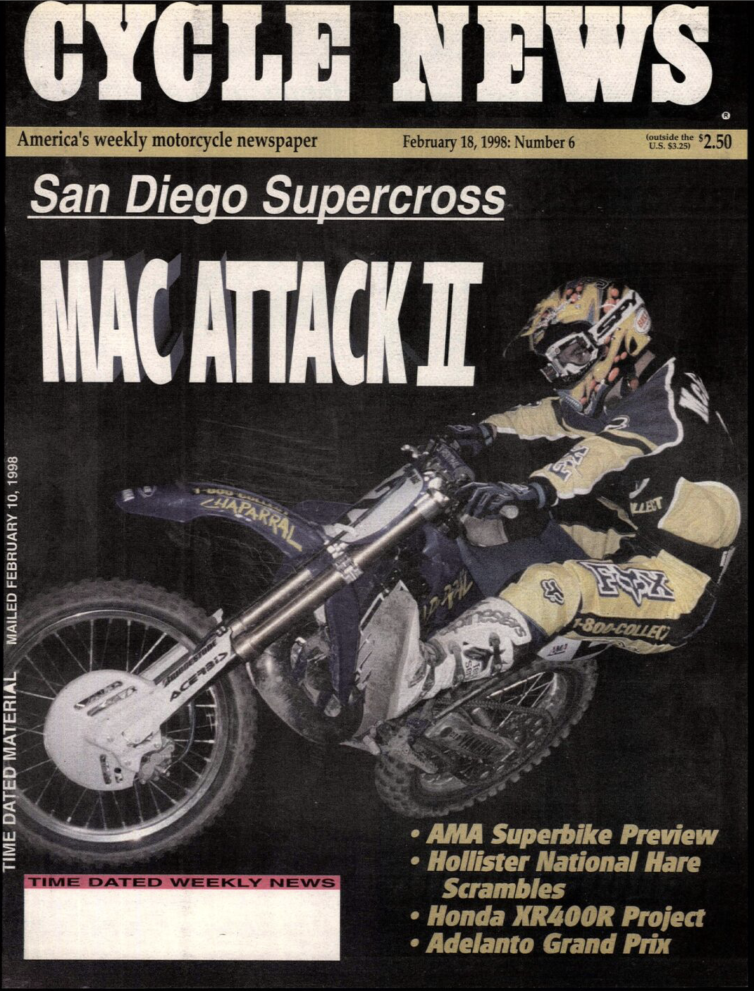 Jeremy McGarth on the cover of Cycle News.