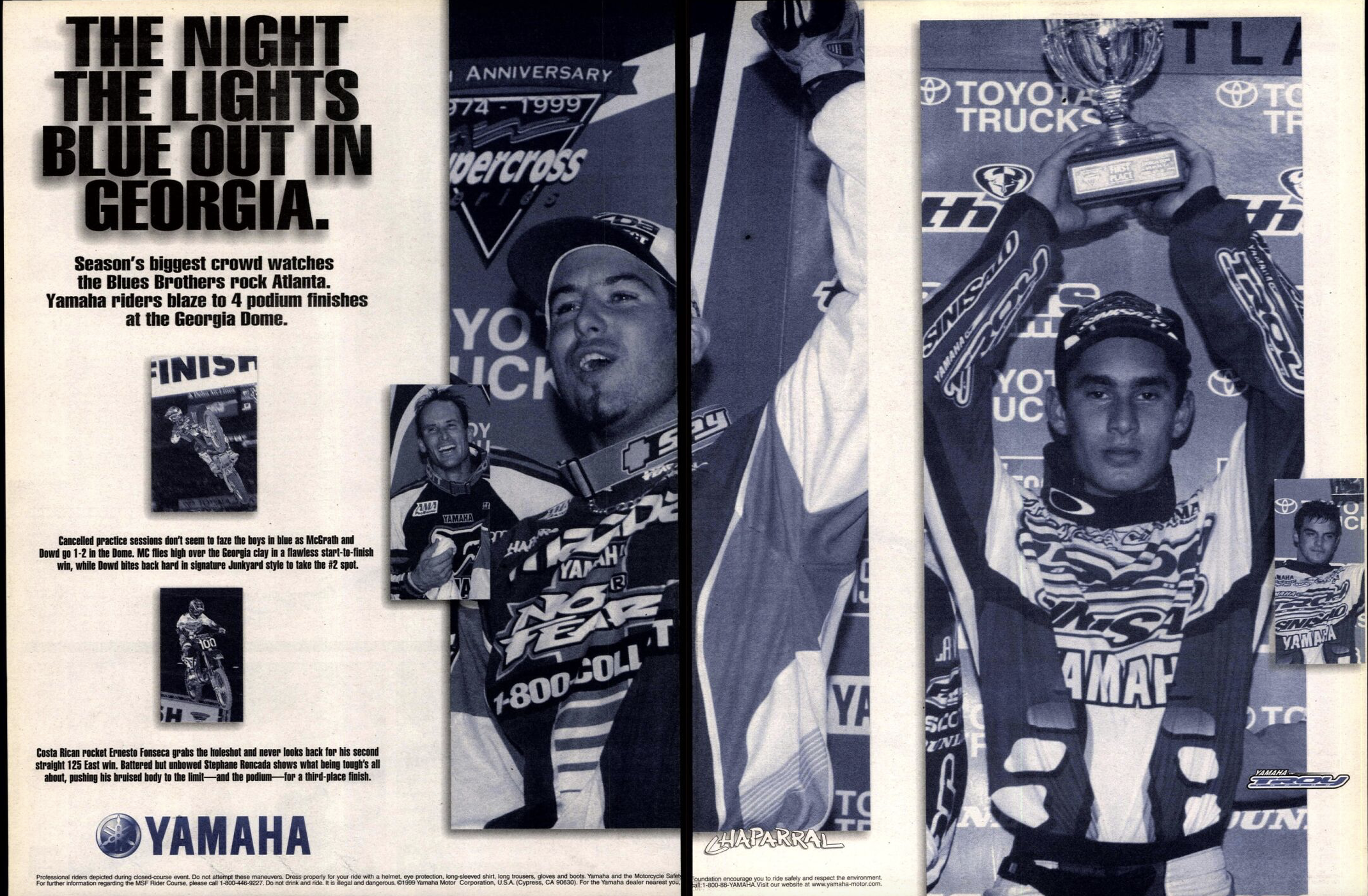 Yamaha's win ad for Jeremy McGrath and Ernesto Fonseca.