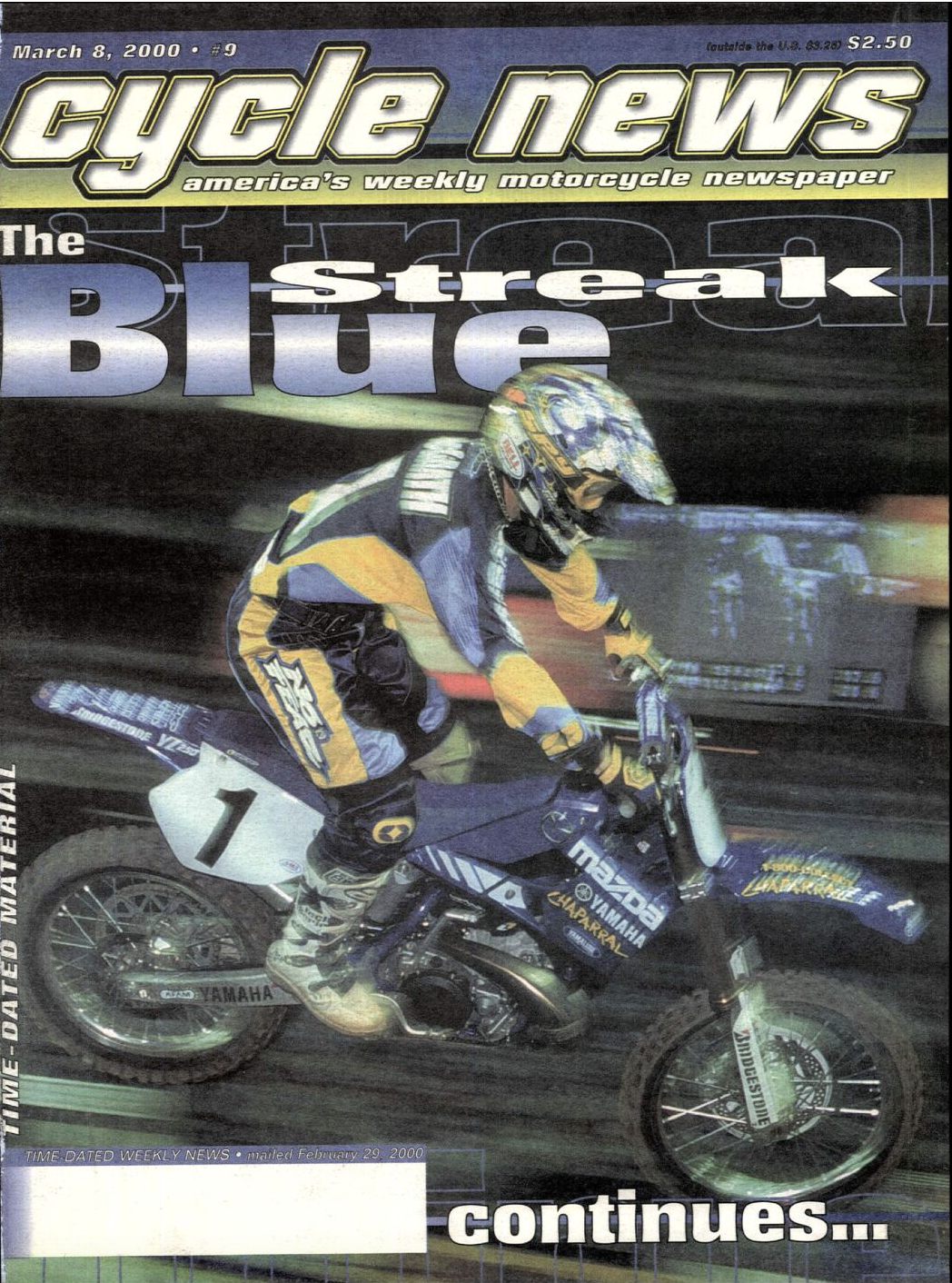 Jeremy McGrath on the cover of Cycle News.