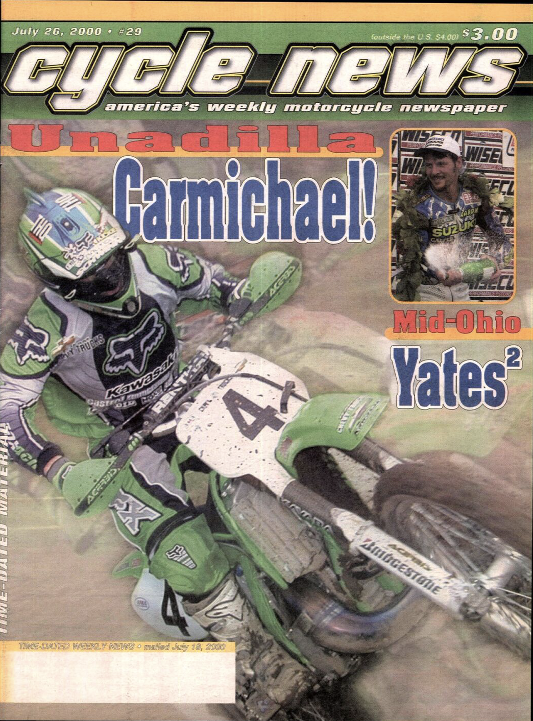 Ricky Carmichael on the cover of Cycle News.