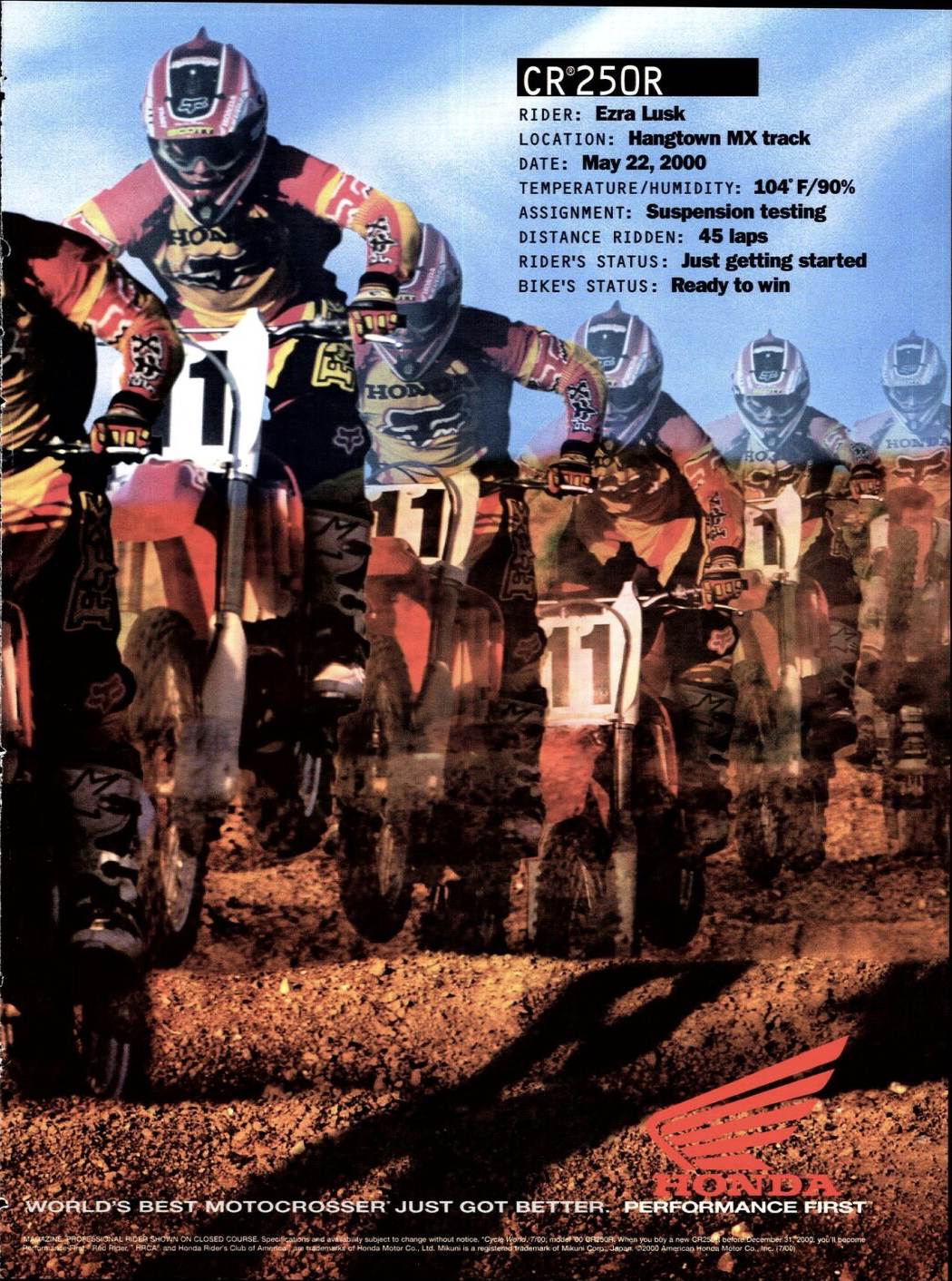 Ezra Lusk in a Honda ad.