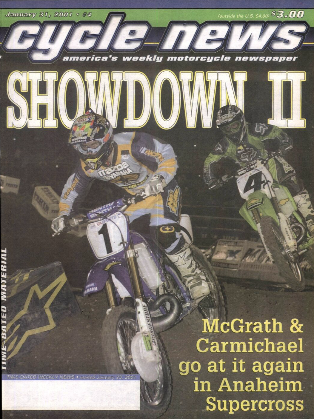 Cycle News cover with McGrath and Carmichael.