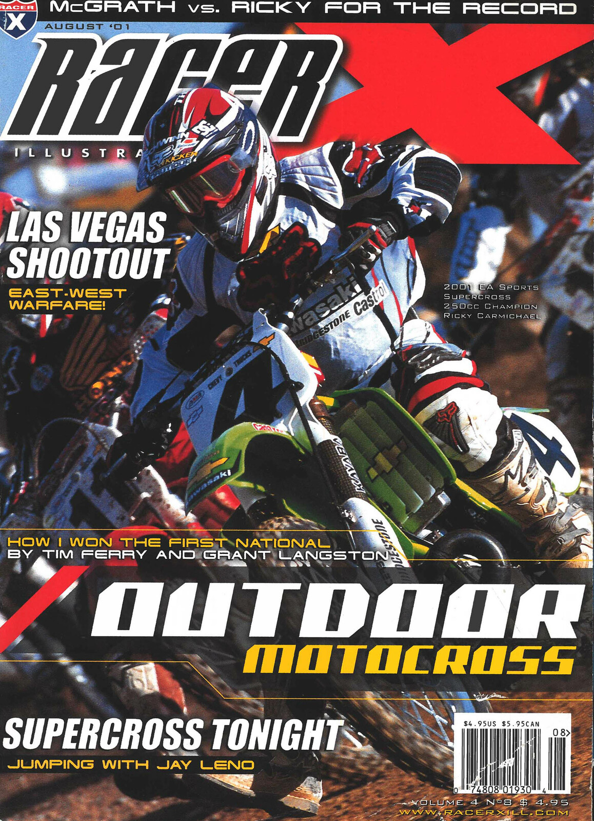 Carmichael on the cover of Racer X.